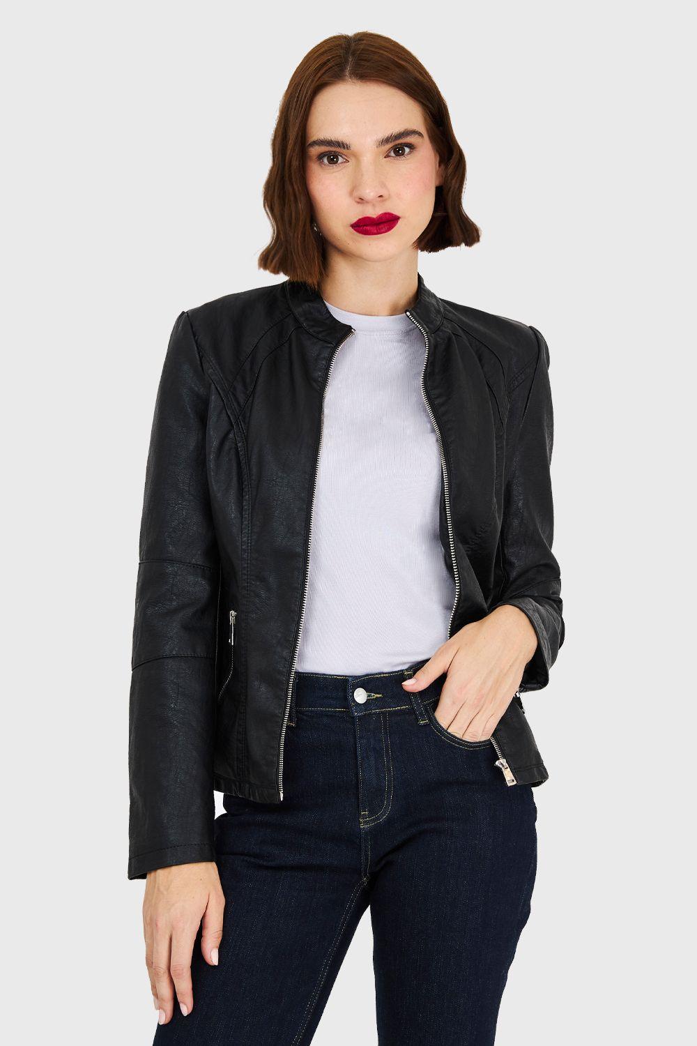 Chaqueta Cuello Mao Negro Nicopoly-0
