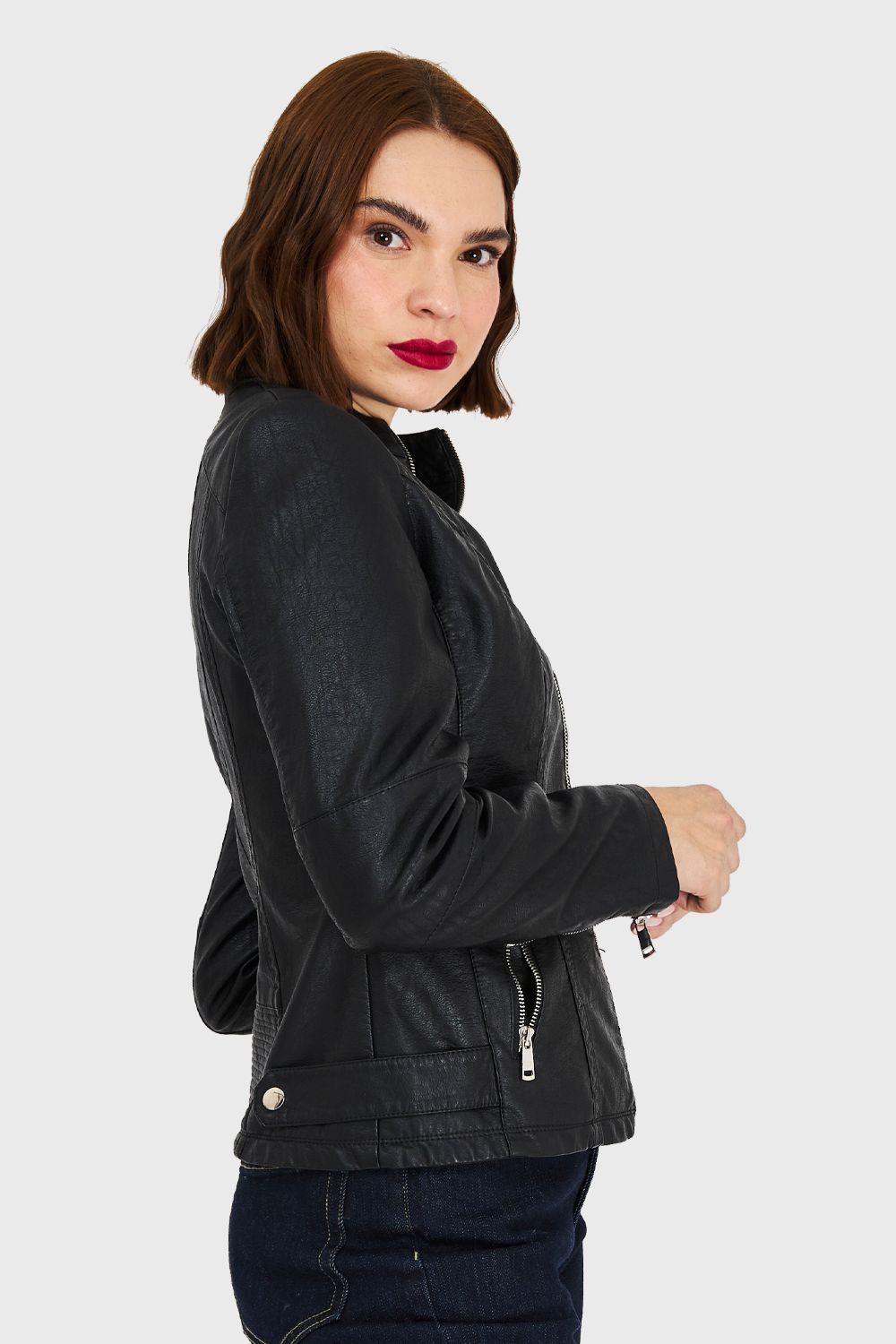 Chaqueta Cuello Mao Negro Nicopoly-2