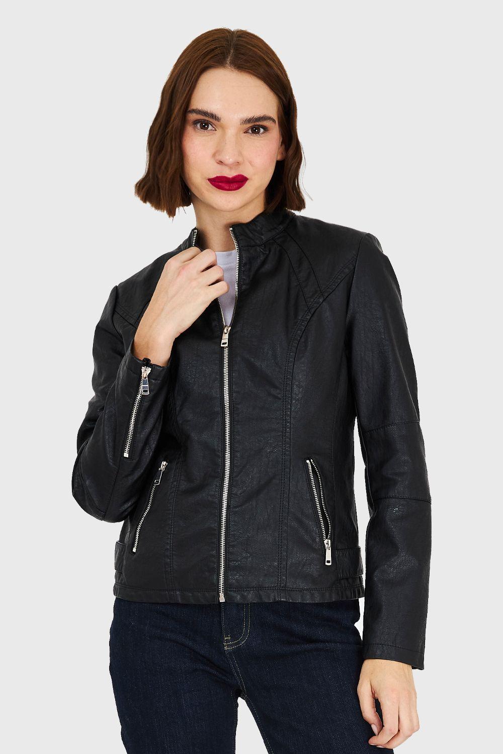 Chaqueta Cuello Mao Negro Nicopoly-4