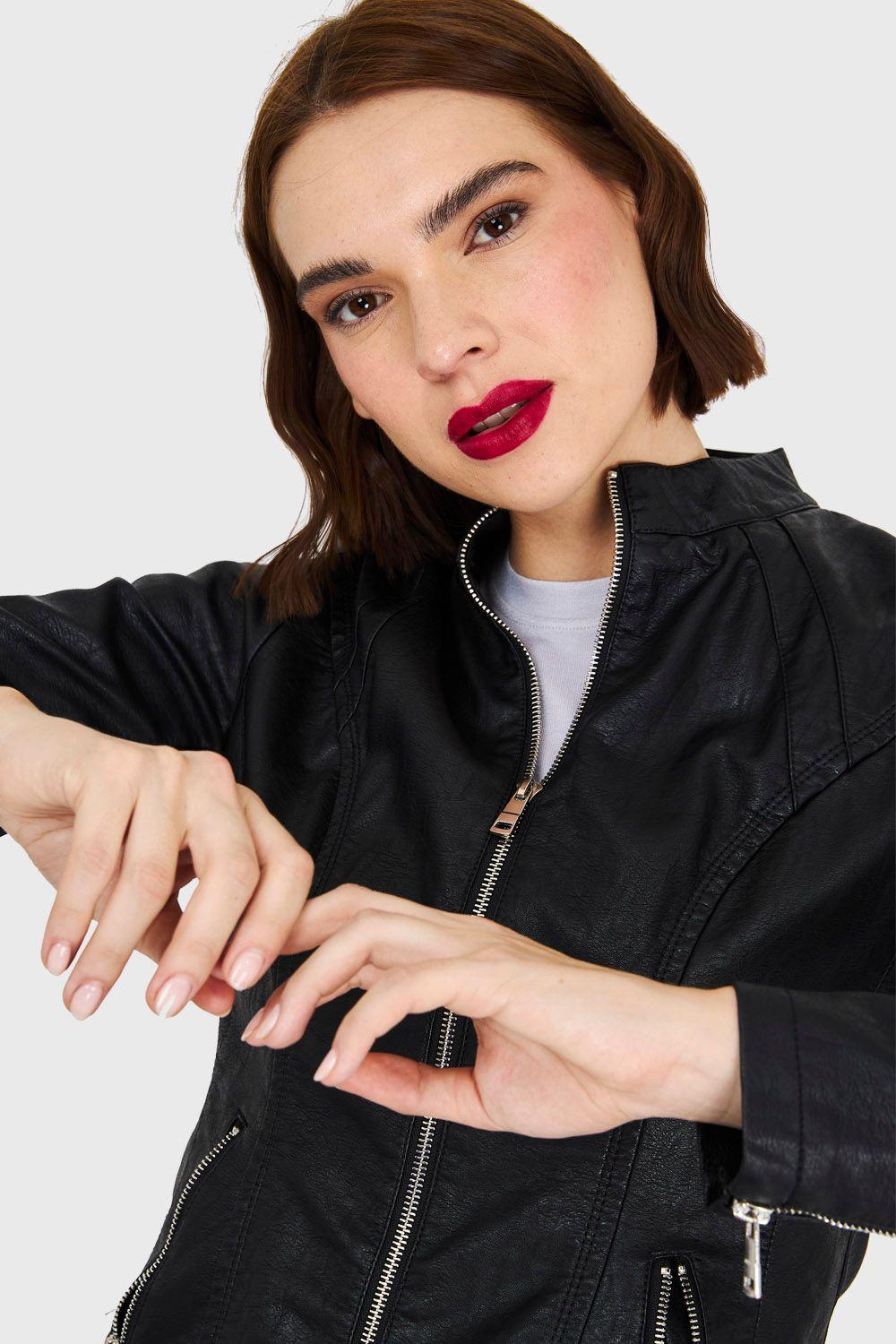 Chaqueta Cuello Mao Negro Nicopoly-5