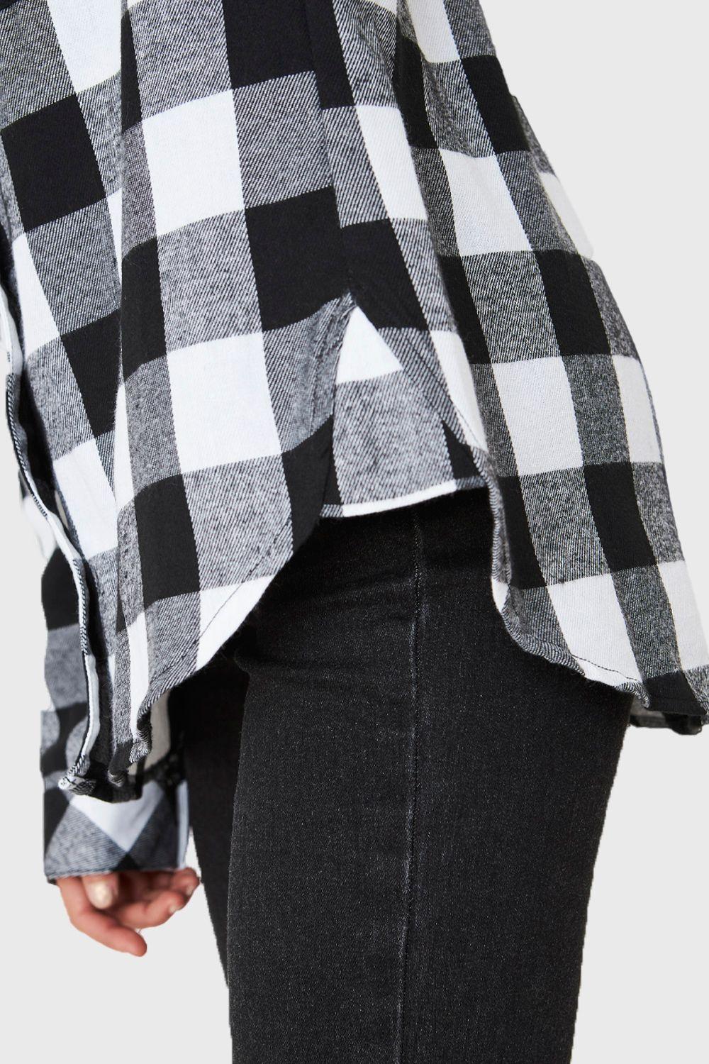 Camisa Cuadros Negro Nicopoly-5