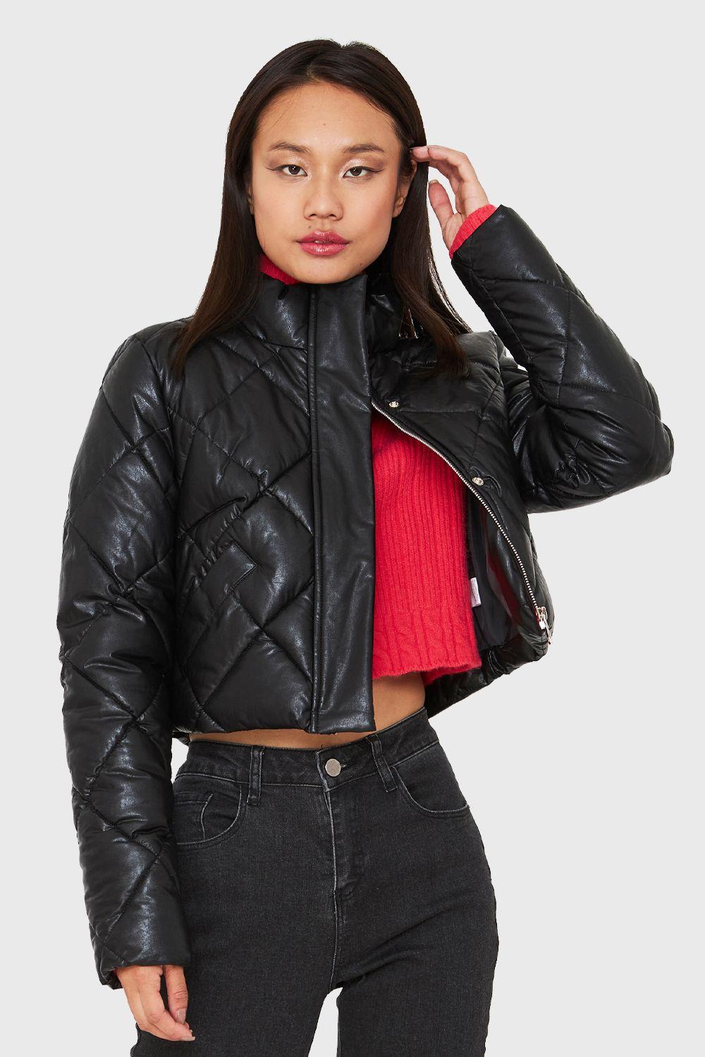 Parka Corta Con Mangas Negro Nicopoly-0