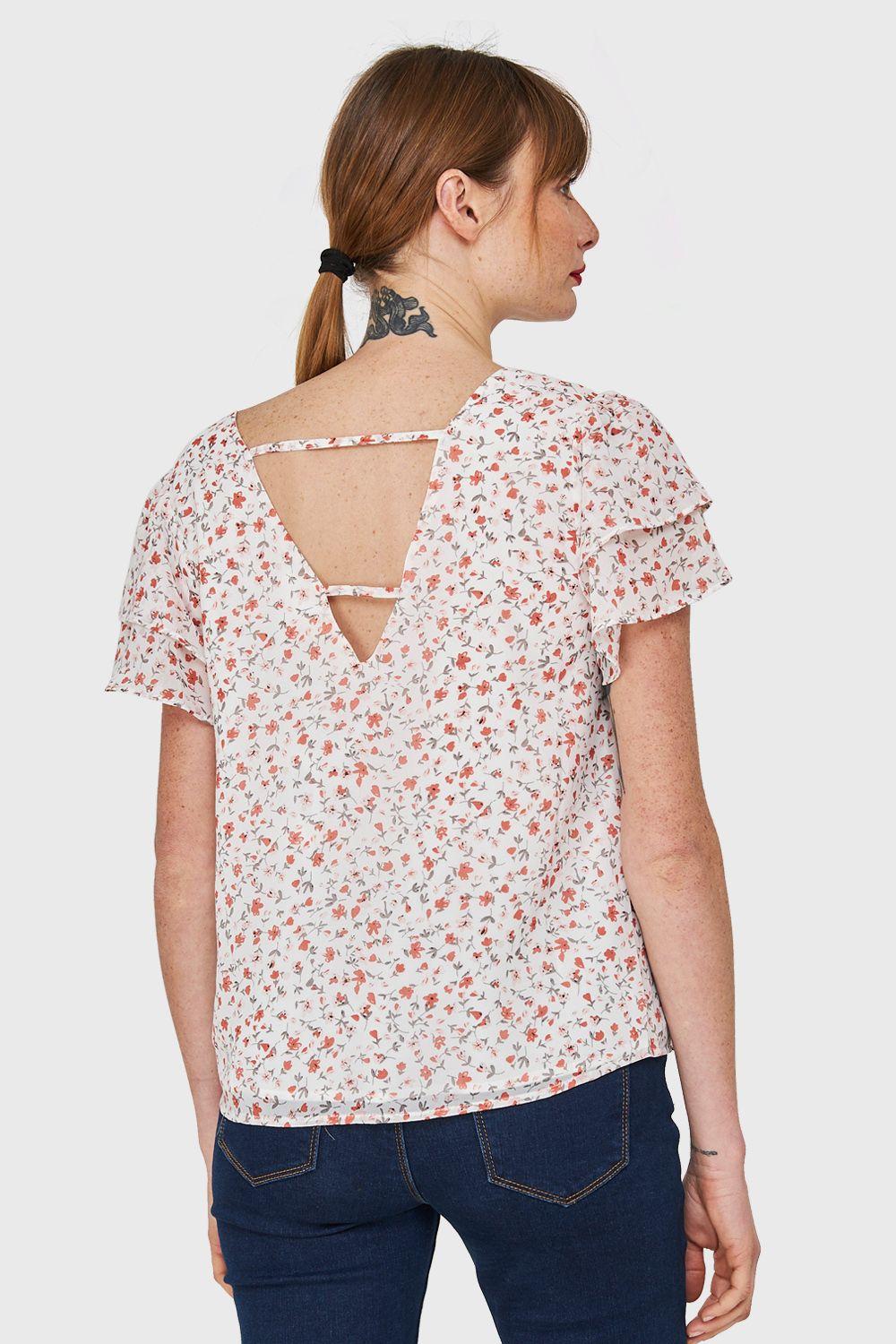 Blusa Print Floral Blanco Nicopoly-3