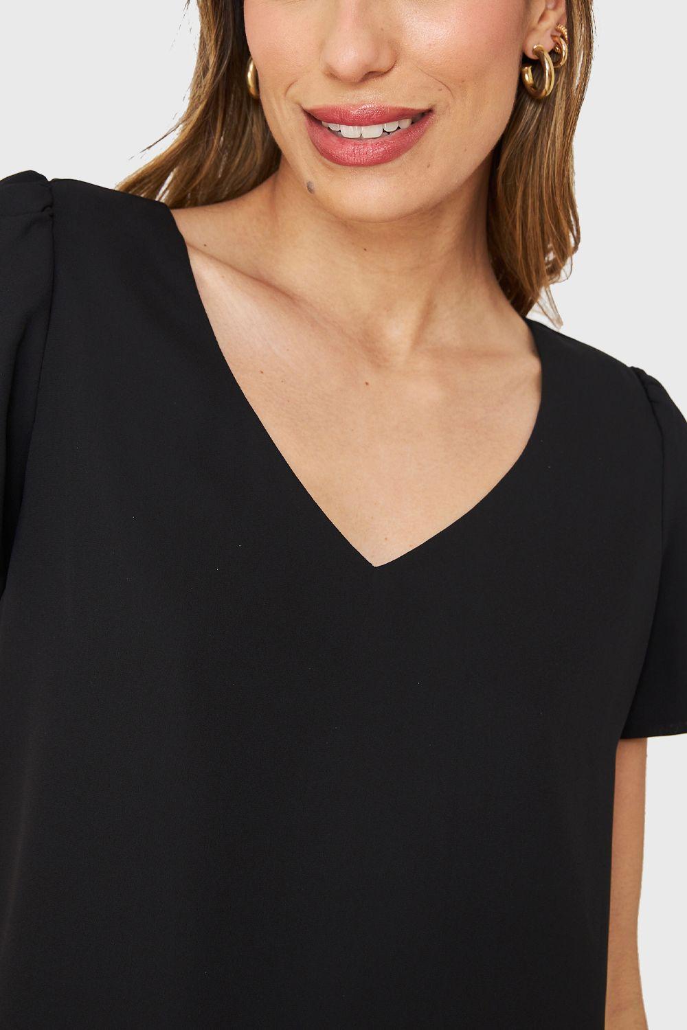 Blusa Tipo Gasa Negro Nicopoly-5