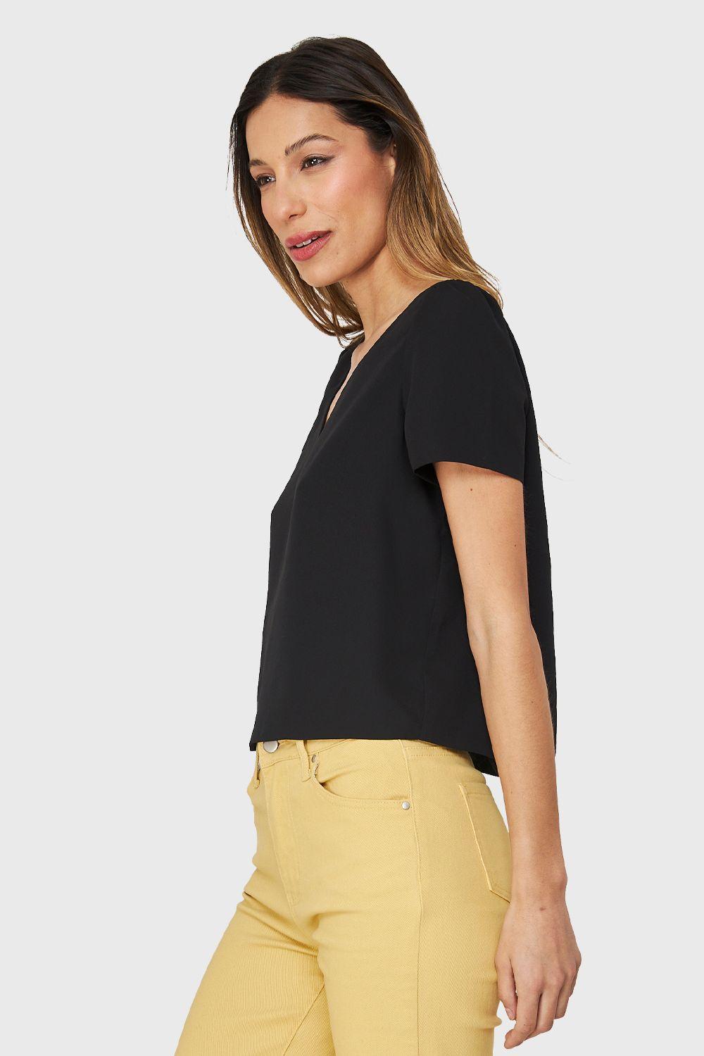 Blusa Tipo Gasa Negro Nicopoly-2