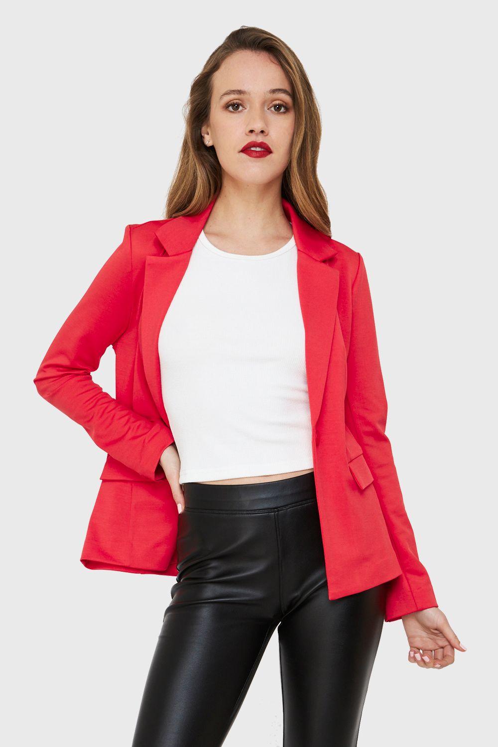 Blazer Bolsillos Rojo Nicopoly-4