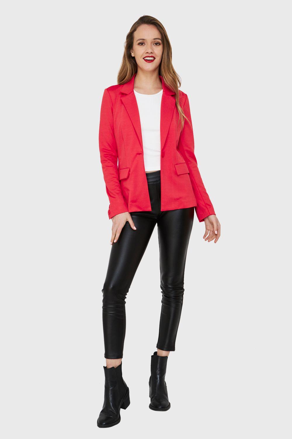 Blazer Bolsillos Rojo Nicopoly-1