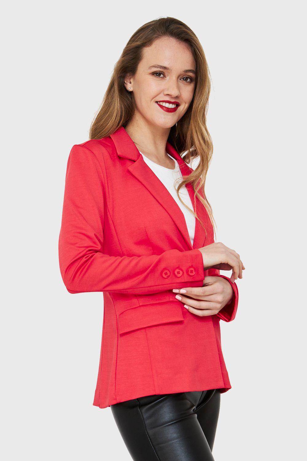 Blazer Bolsillos Rojo Nicopoly-2