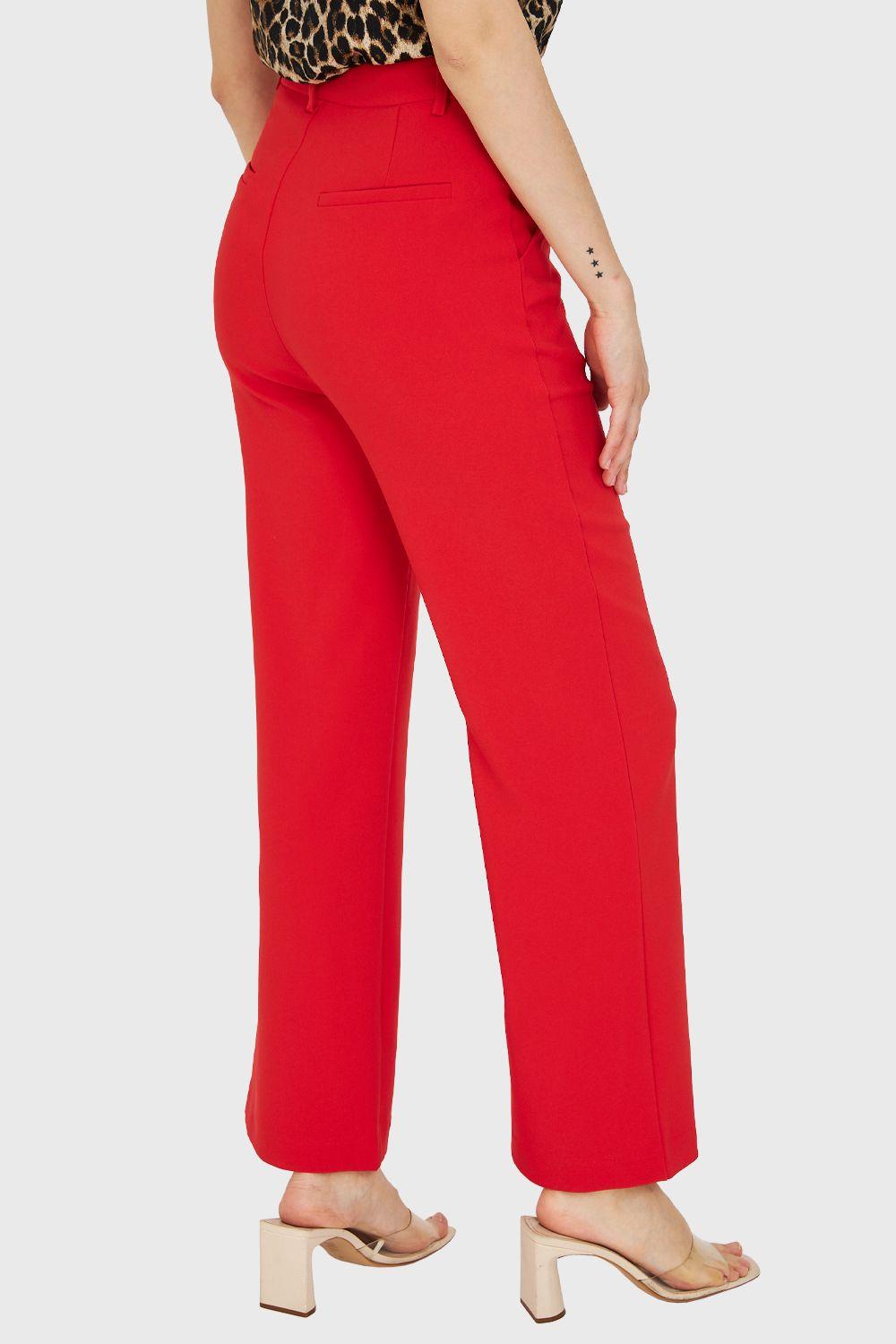 Pantalón Pierna Ancha Rojo Nicopoly-3