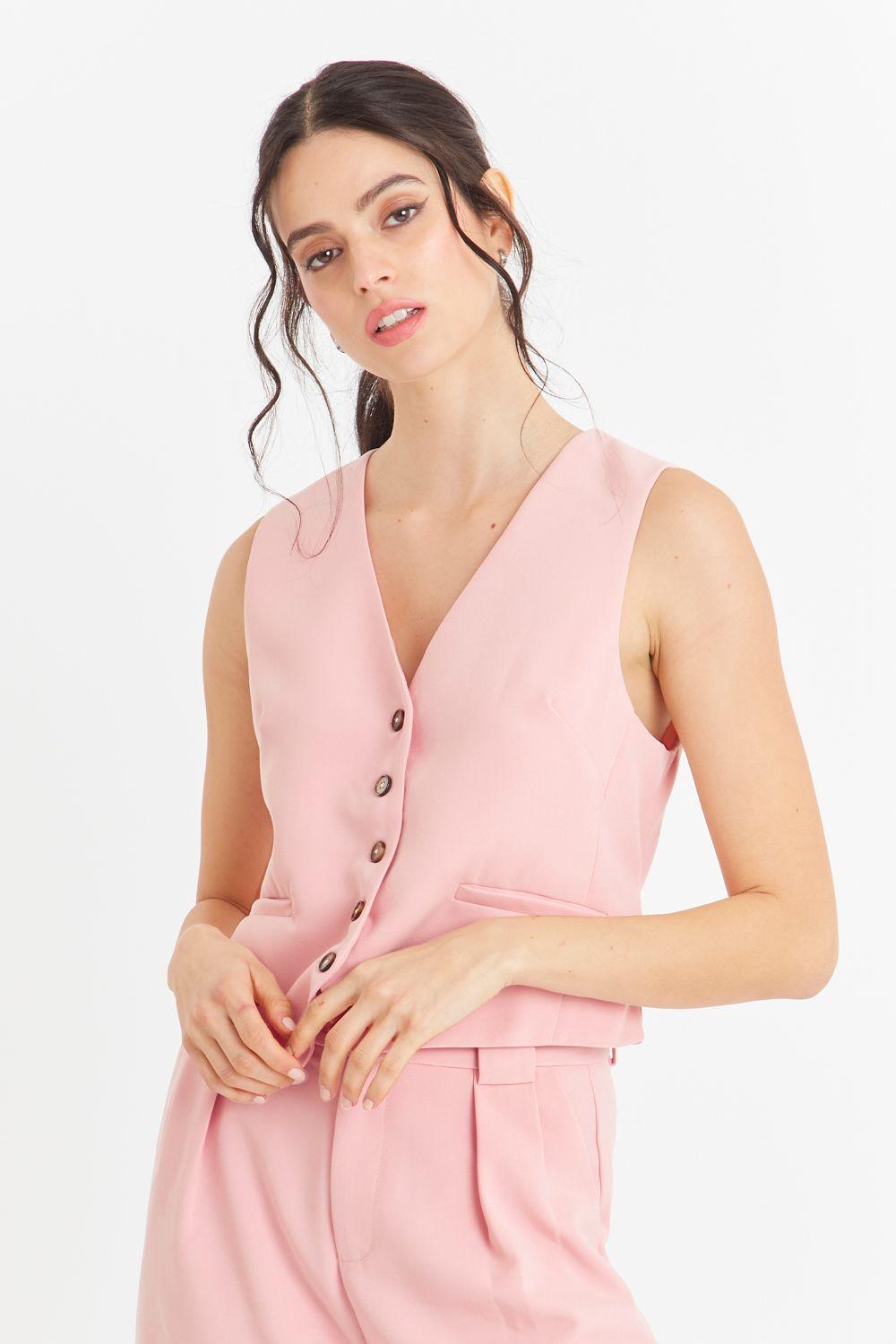 Gilet Básico Rosado Nicopoly-0