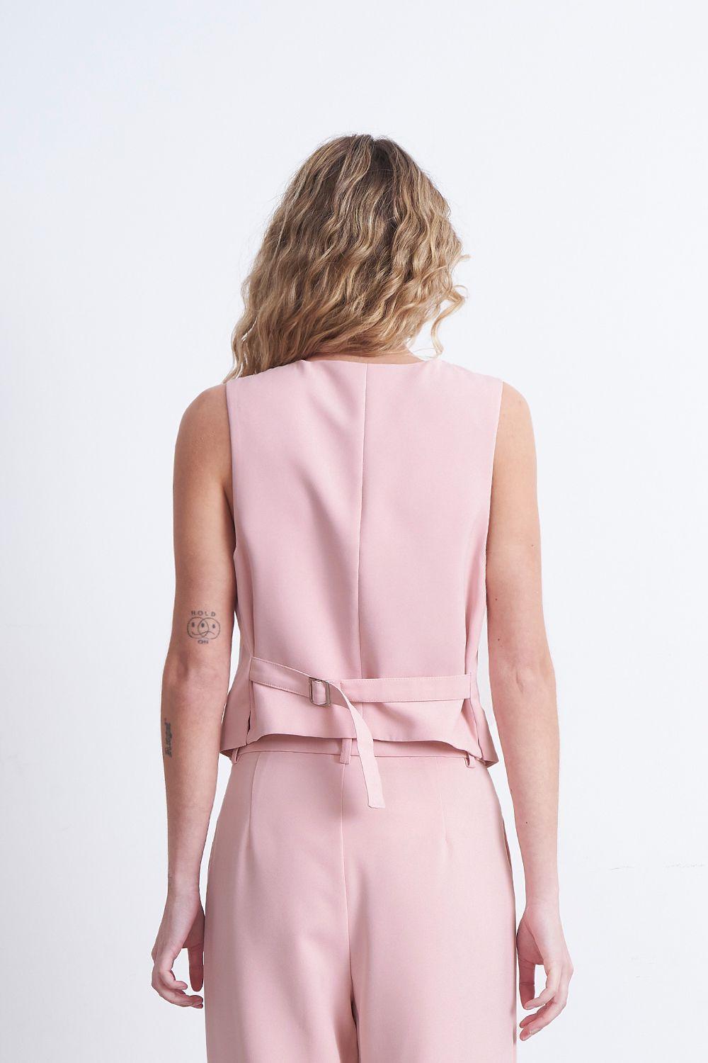 Gilet Básico Ajustable Rosado Nicopoly-3