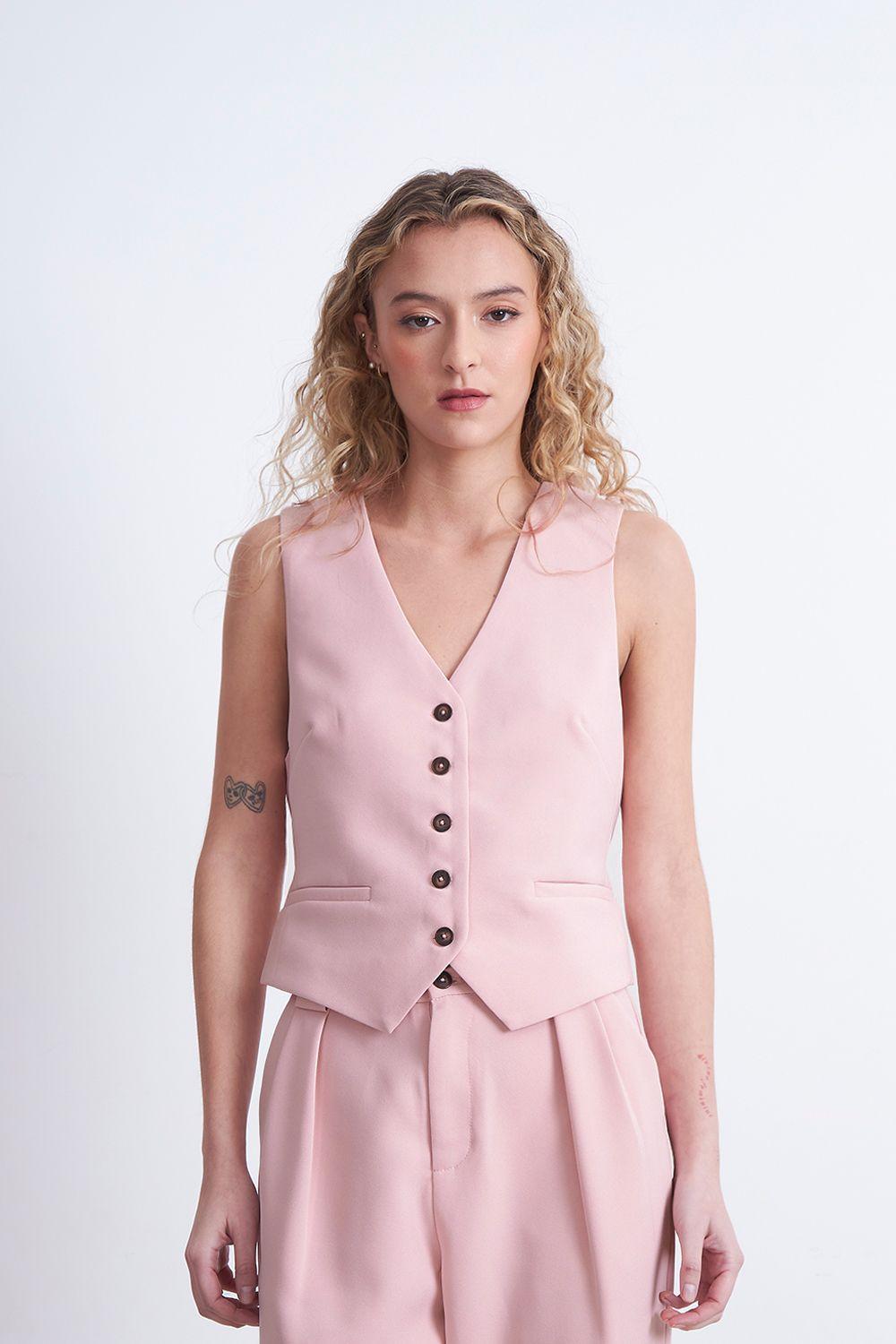 Gilet Básico Ajustable Rosado Nicopoly-5