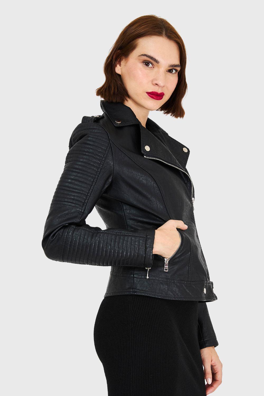 Chaqueta Biker Negro Nicopoly-2