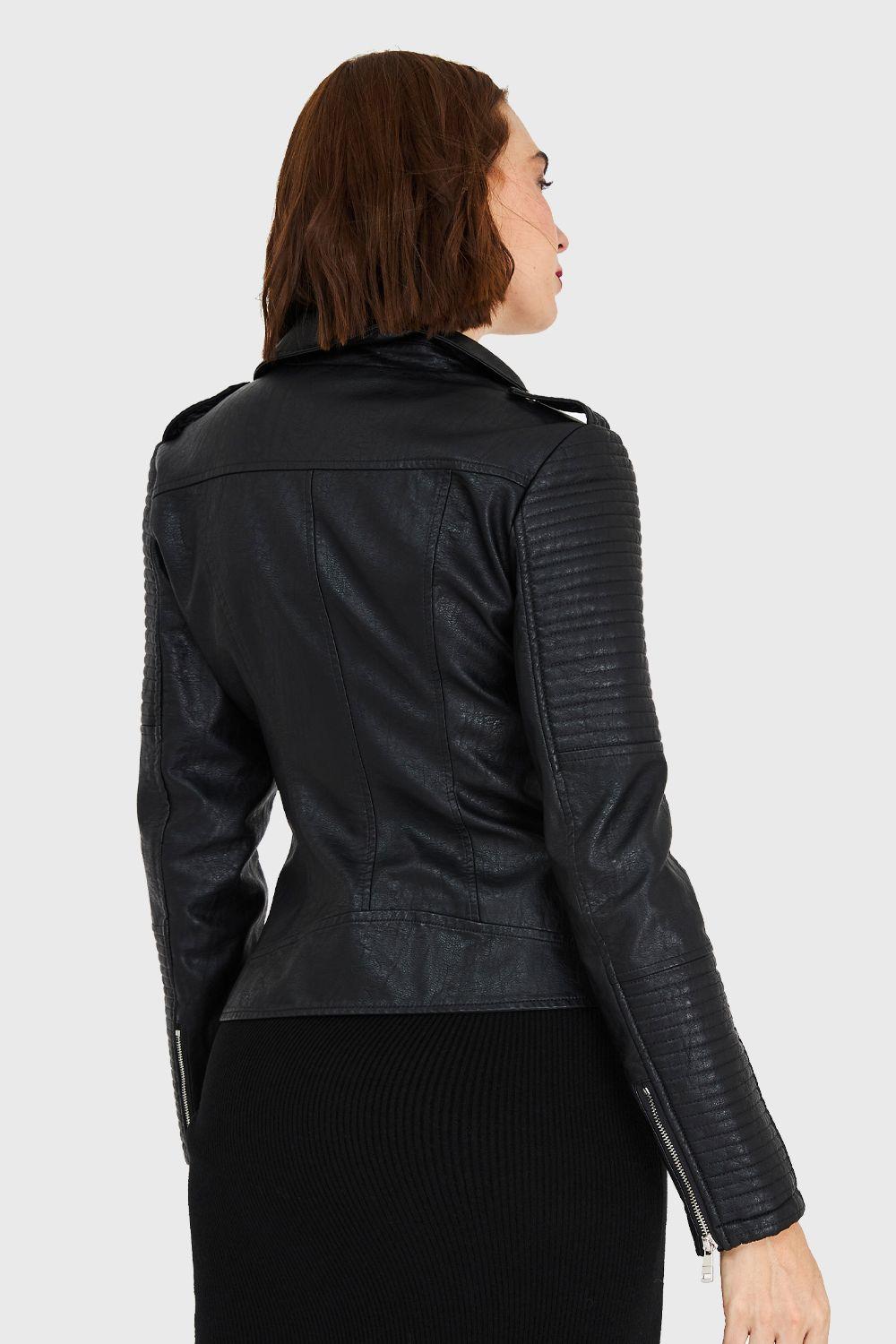 Chaqueta Biker Negro Nicopoly-3