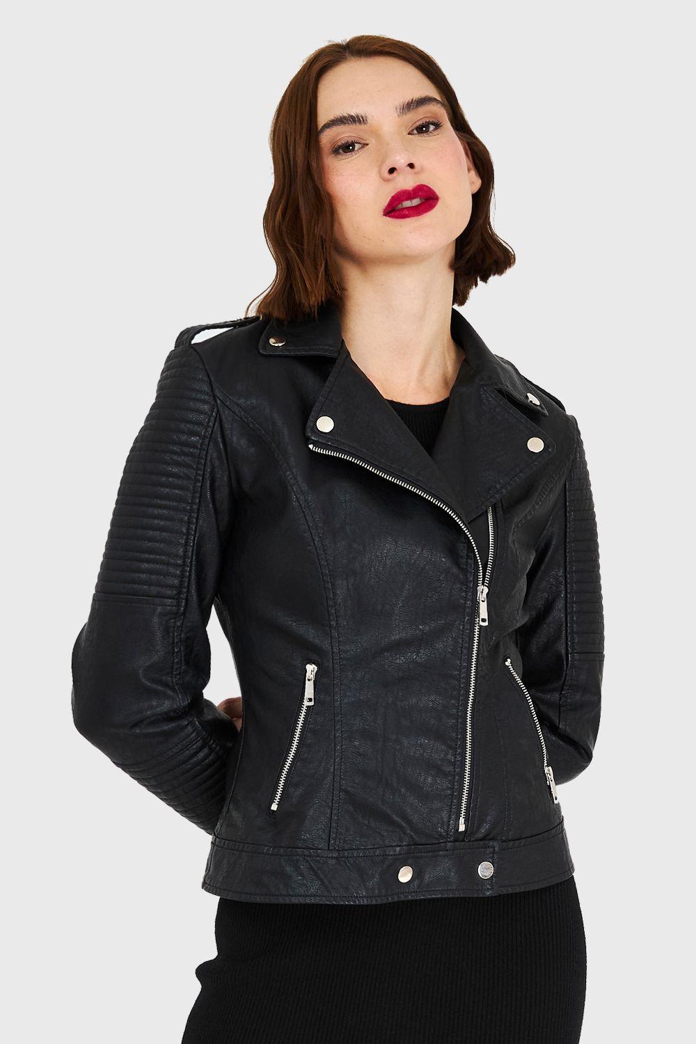 Chaqueta Biker Negro Nicopoly-4