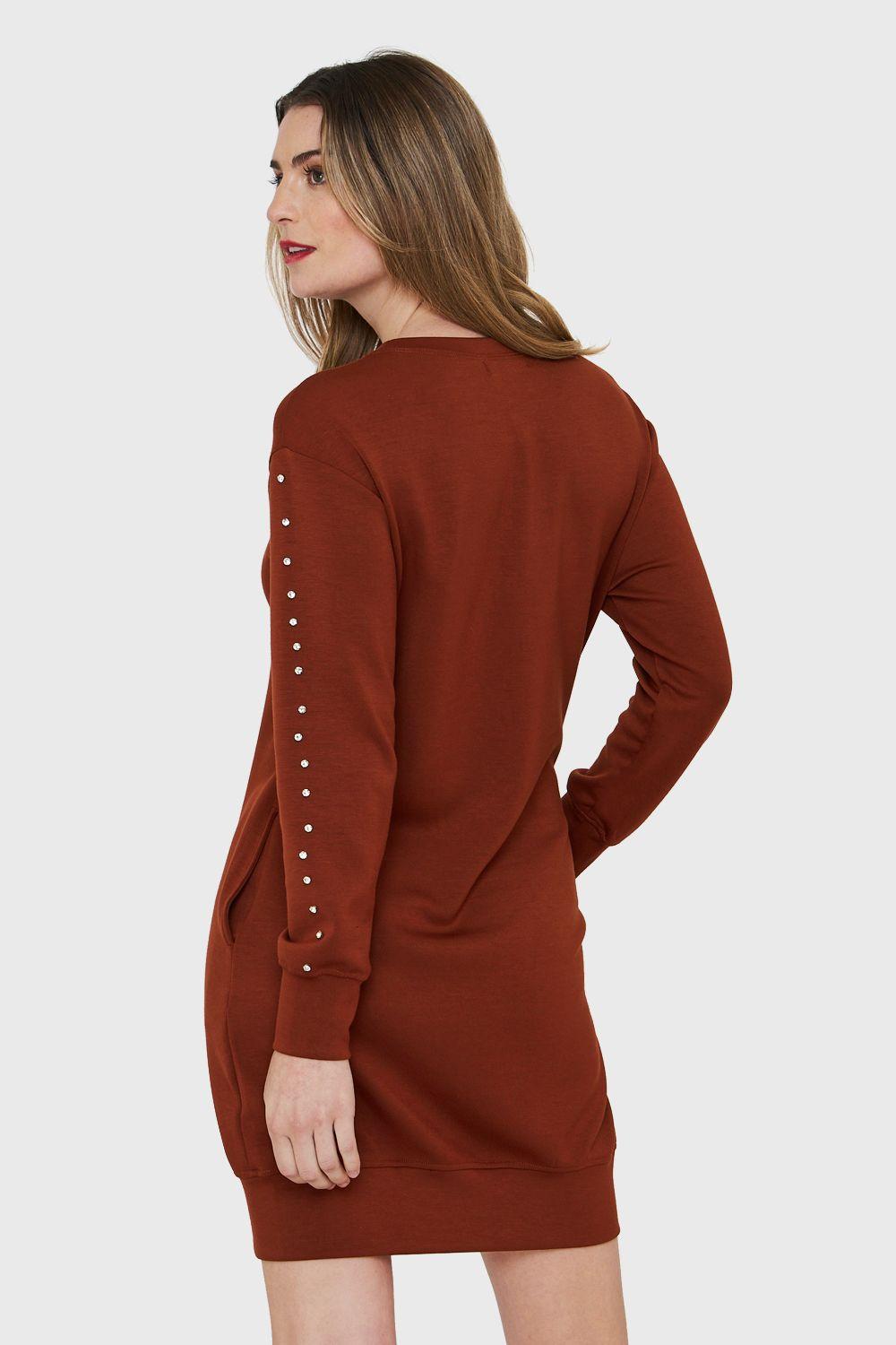 Vestido Polerón Detalles Brillos Óxido Nicopoly-3