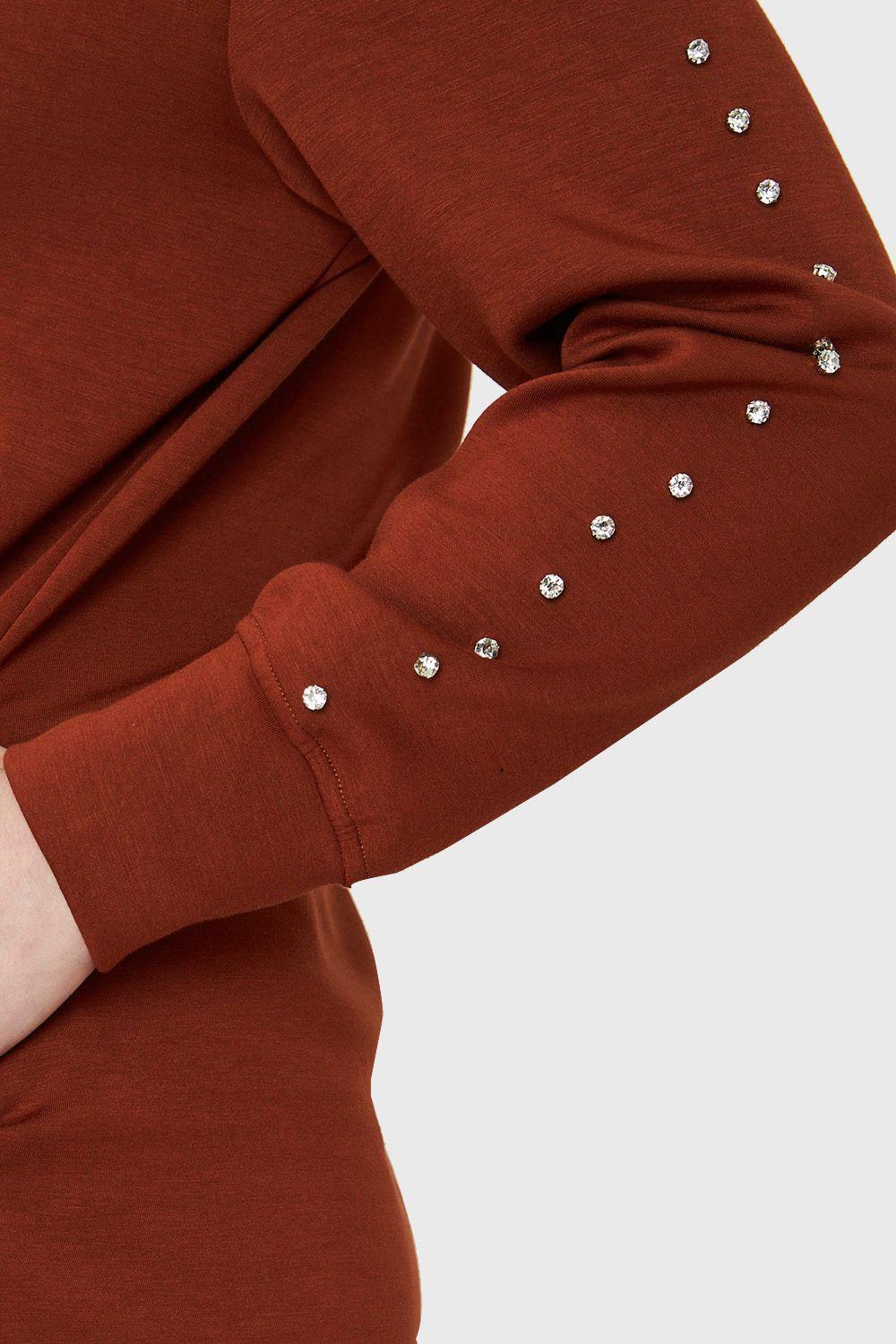 Vestido Polerón Detalles Brillos Óxido Nicopoly-5
