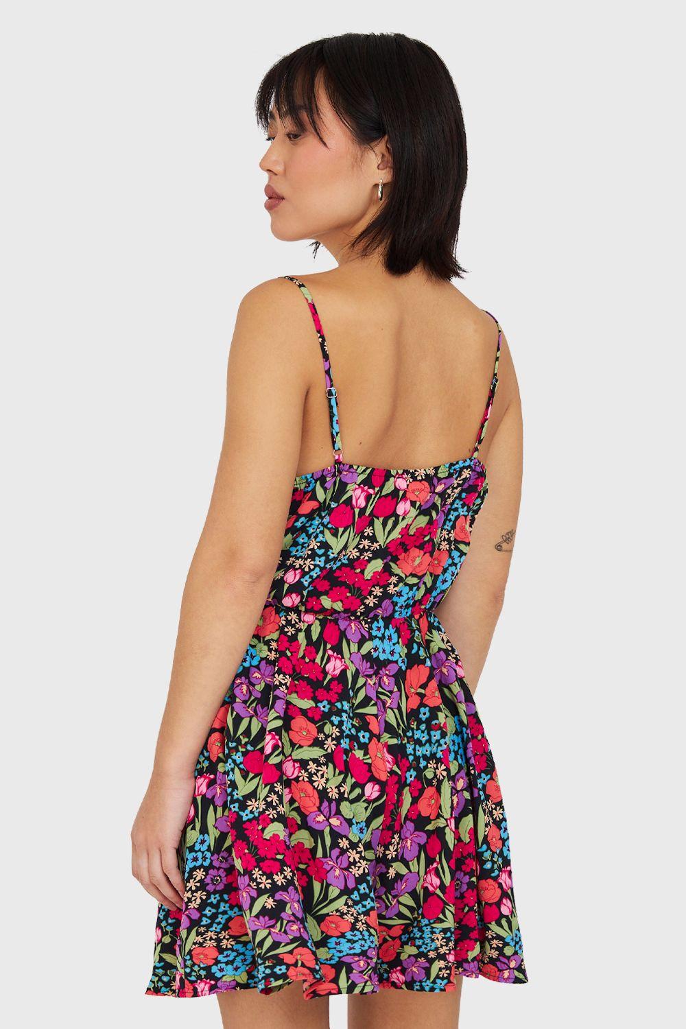 Enterito Corto Floreado Negro Nicopoly-3