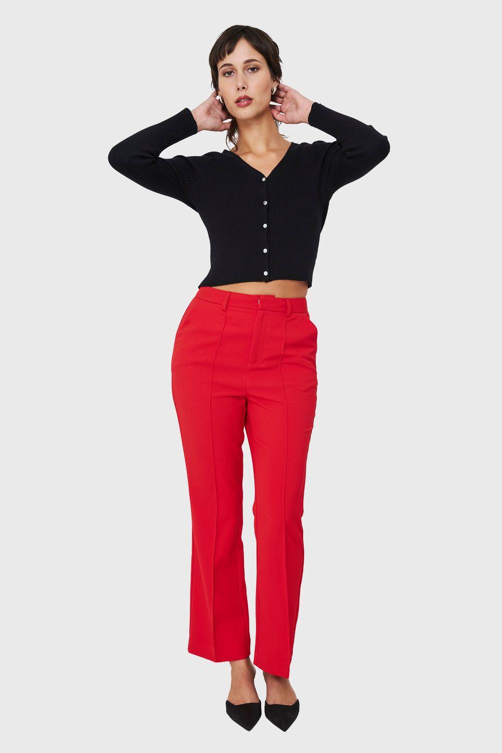 Cárdigan Botones Acanalado Negro Nicopoly-1