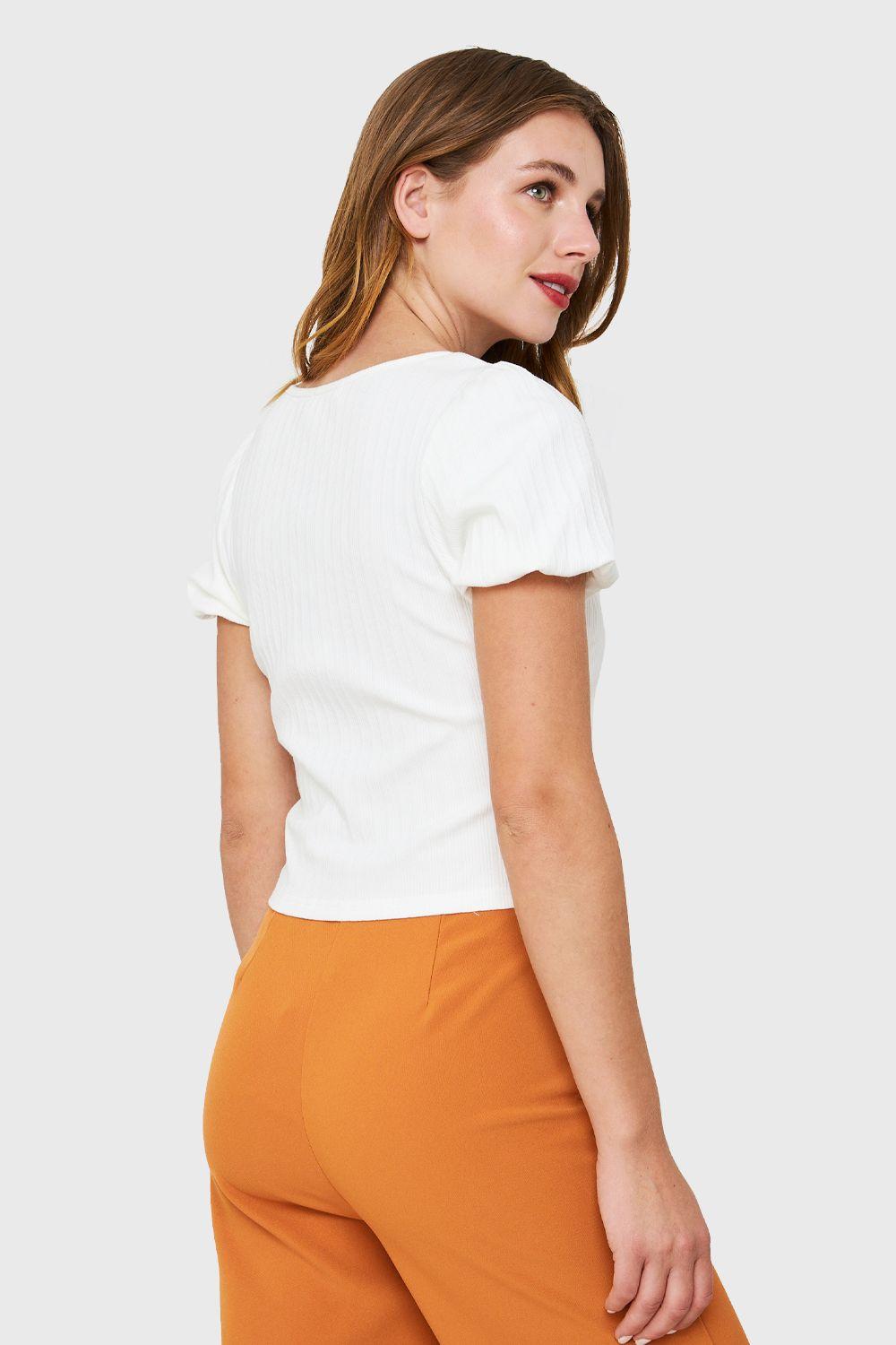 Polera Escote Corazón Blanco Nicopoly-3