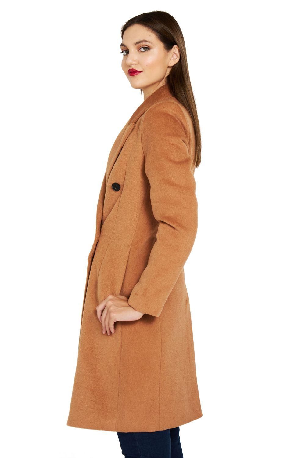 Abrigo Cuatro Botones Camel Nicopoly-2