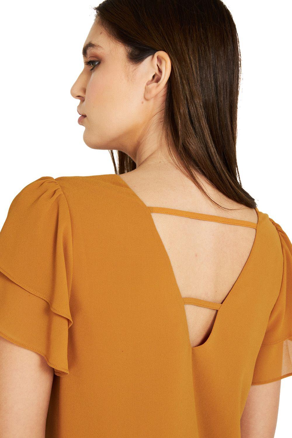 Blusa Básica Vuelos Mostaza Nicopoly-4