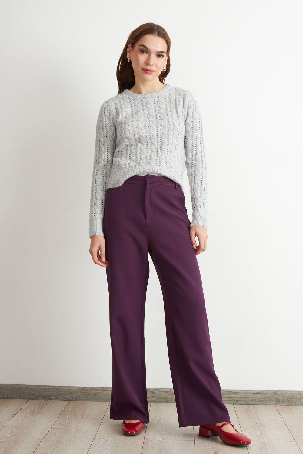 Sweater de Punto Calado Blanco Nicopoly-1