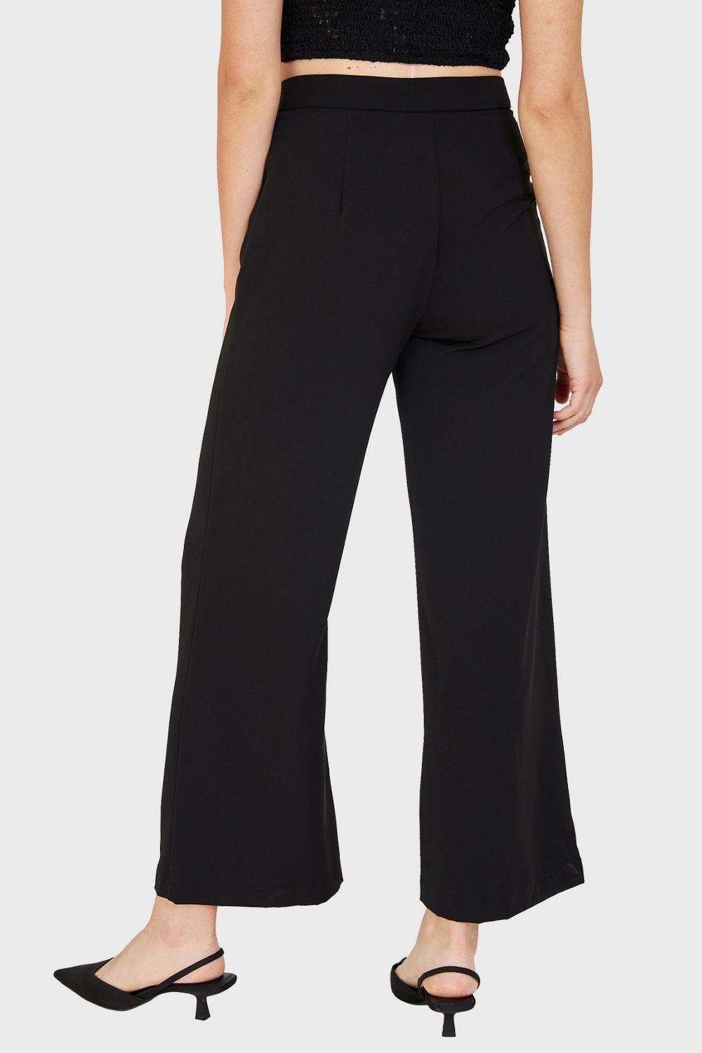 Pantalón Pinzas Ligero Negro Nicopoly-3