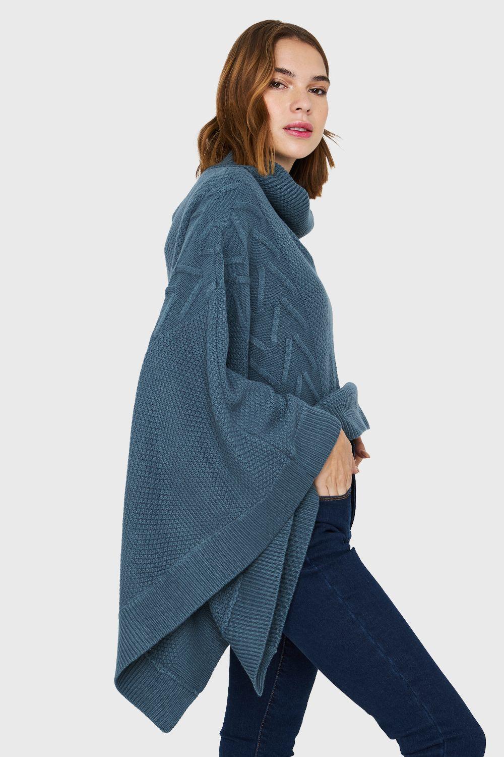Poncho Cuello Beatle Azul Nicopoly-4