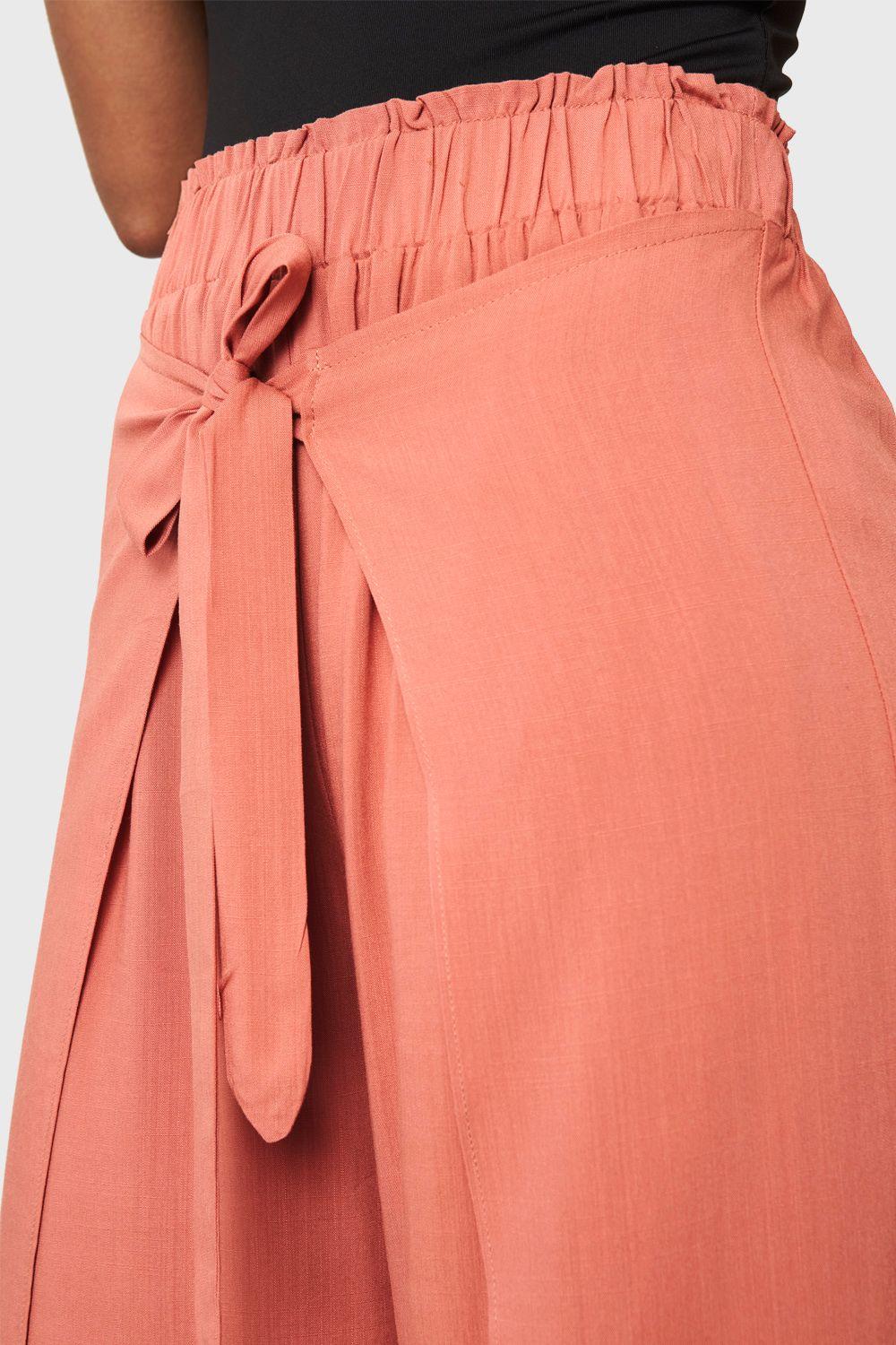Pantalón Palazzo Lazo Frontal Rosado Nicopoly-5
