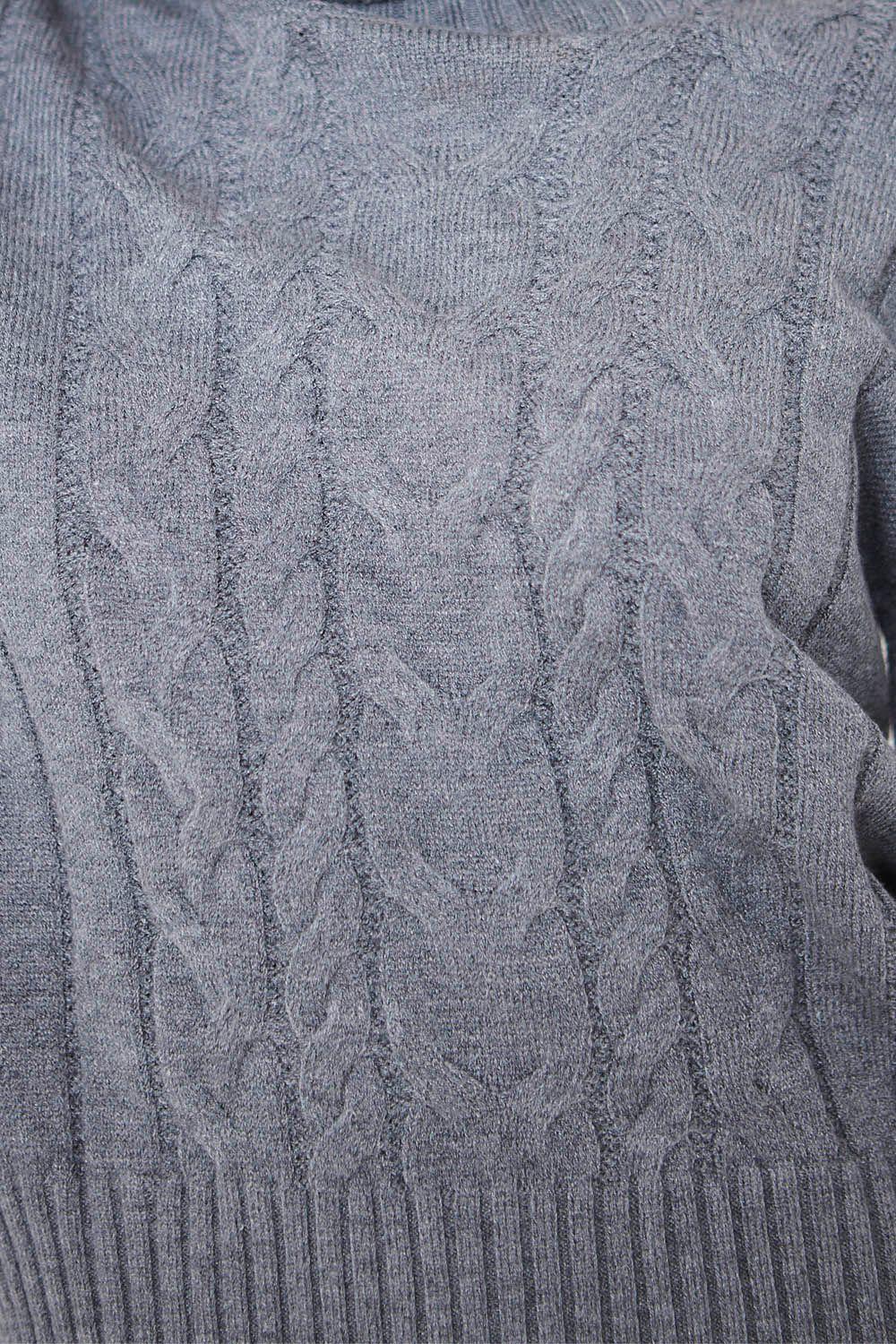 Sweater Tipo Cadeneta Gris Nicopoly-5