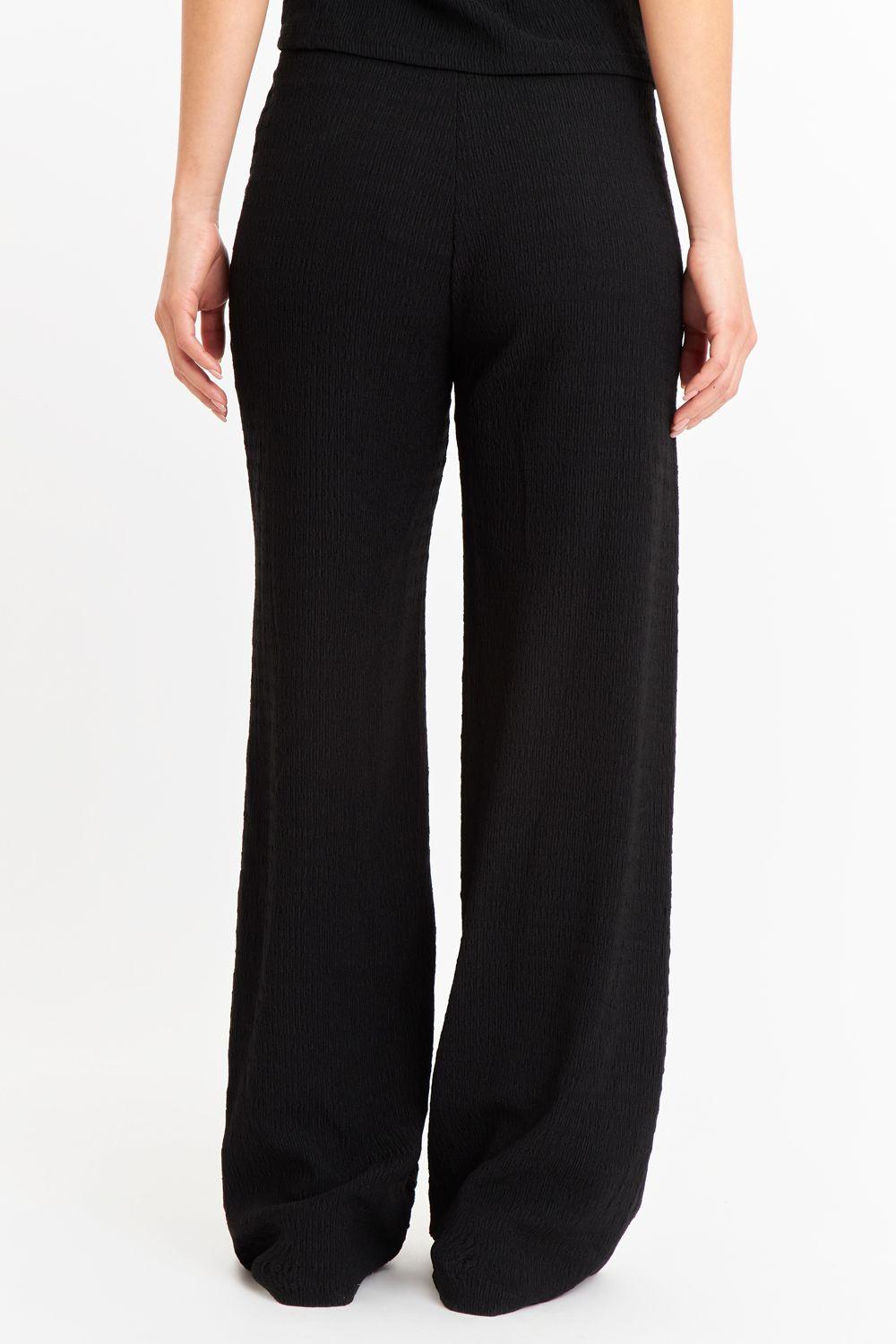 Pantalón Tipo Crepé Ajustable Negro Nicopoly-3