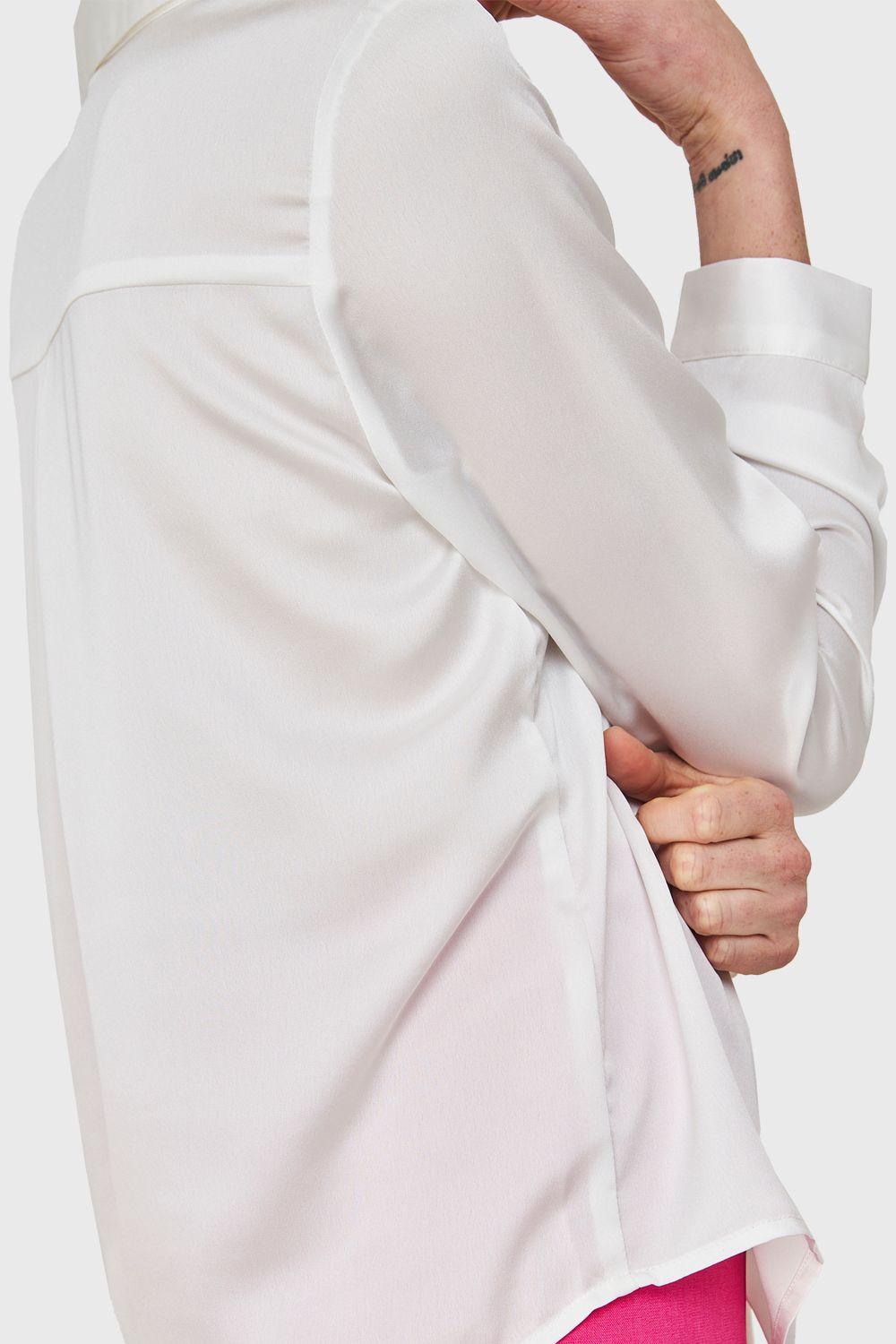 Blusa Camisera Tipo Satín Blanco Nicopoly-5