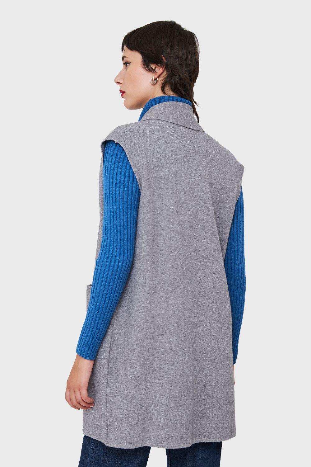 Tapado Tipo Tejido Sin Mangas Gris Nicopoly-3