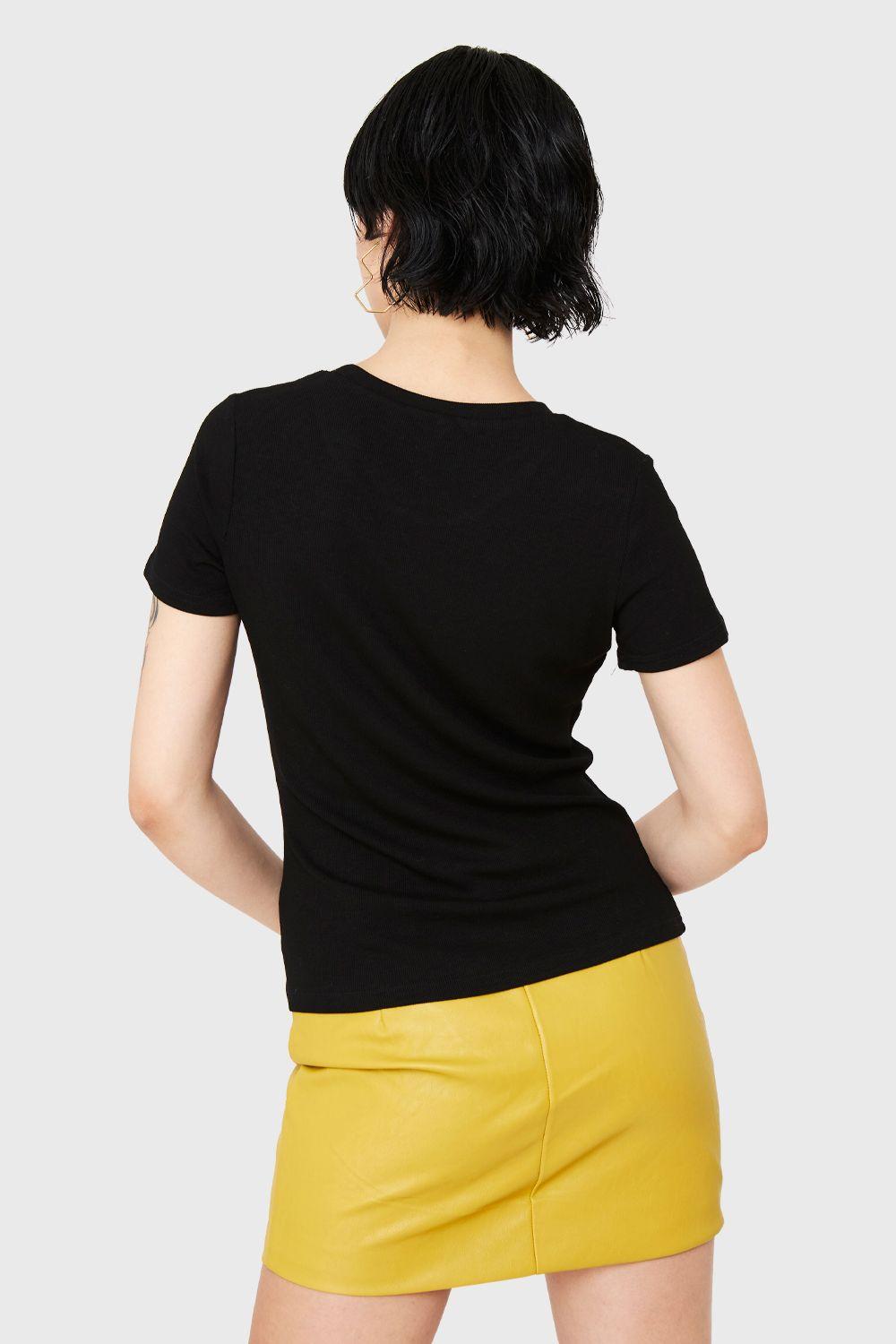 Polera Básica Manga Corta Negro Nicopoly-3