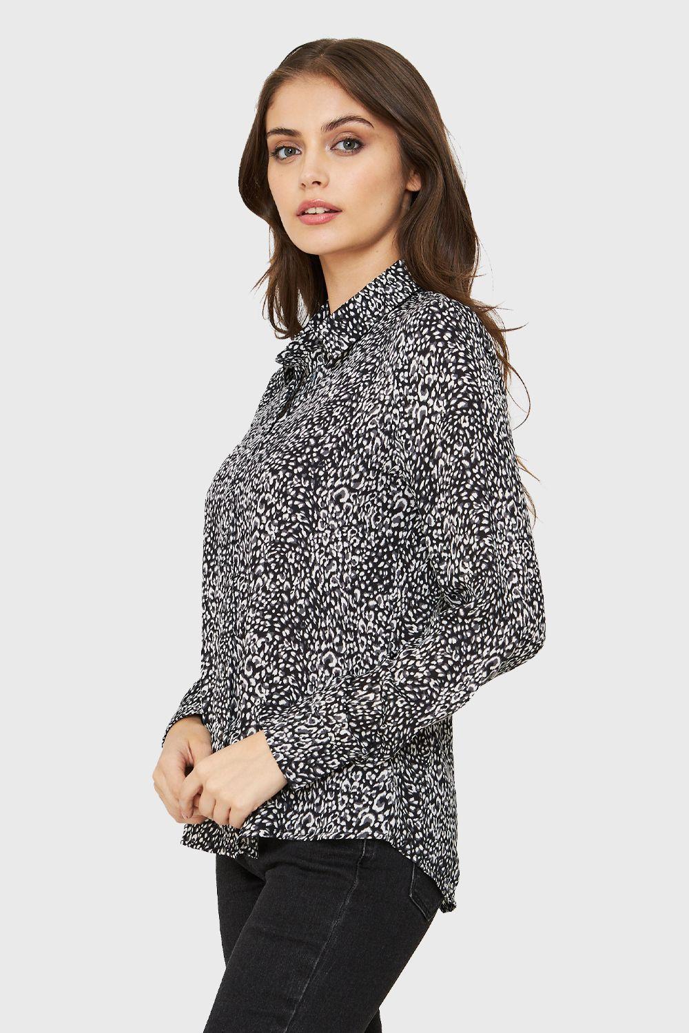 Blusa Leopard Negro Nicopoly-2