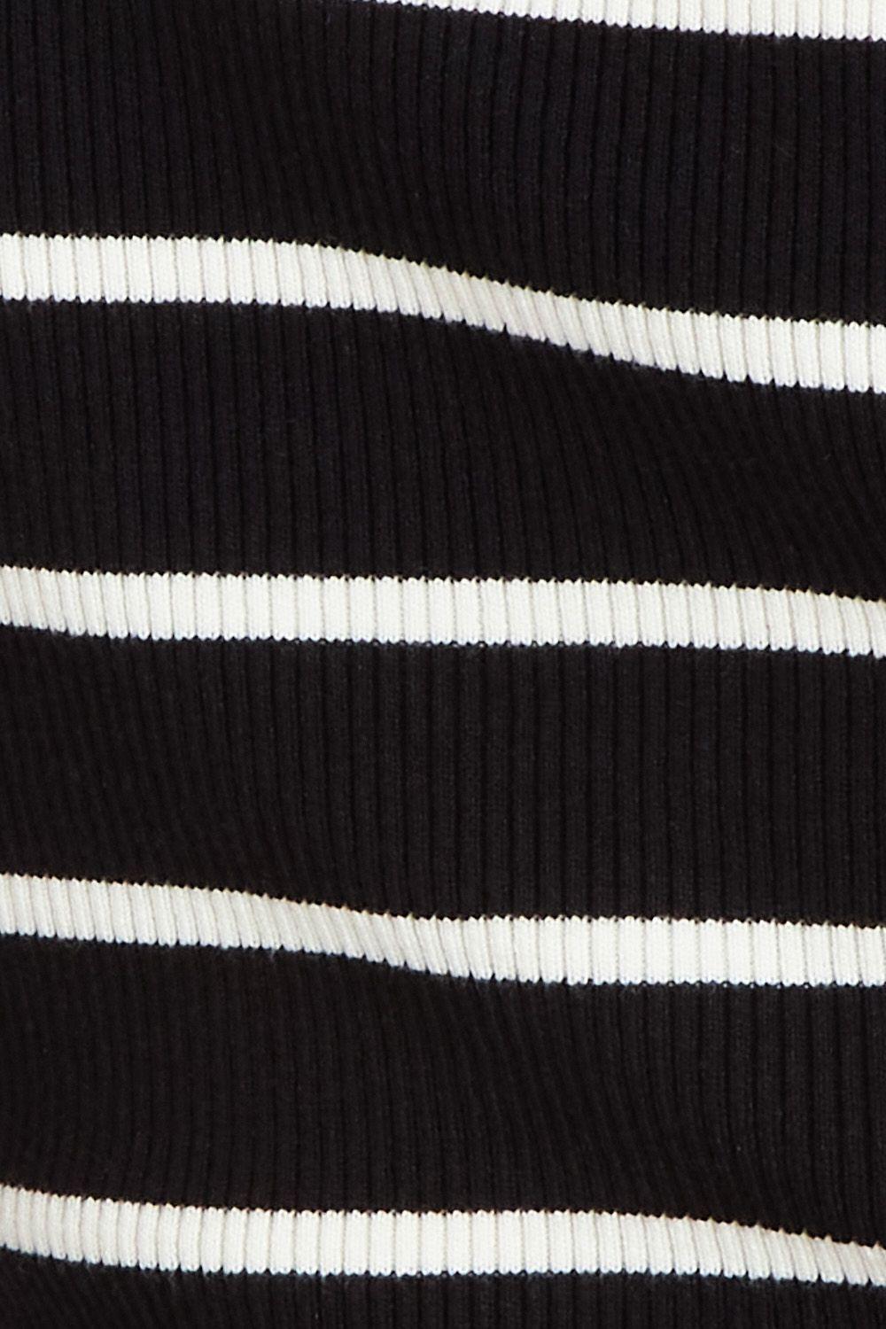 Sweater Rayas Negro Nicopoly-5