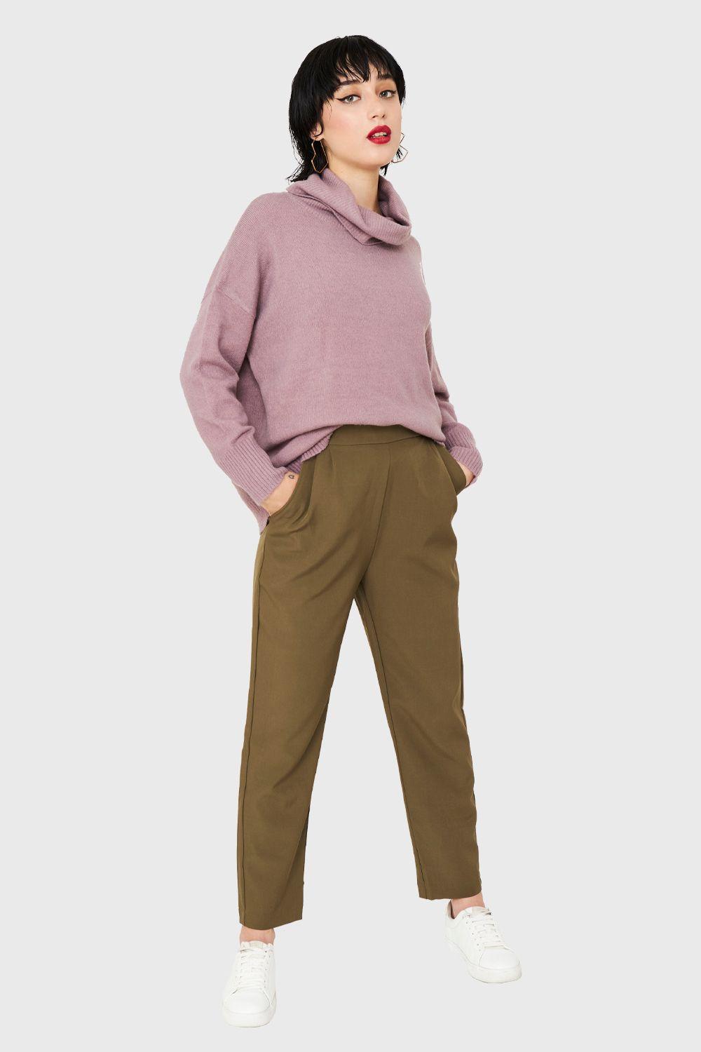 Sweater Cuello Alto Lila Nicopoly-1