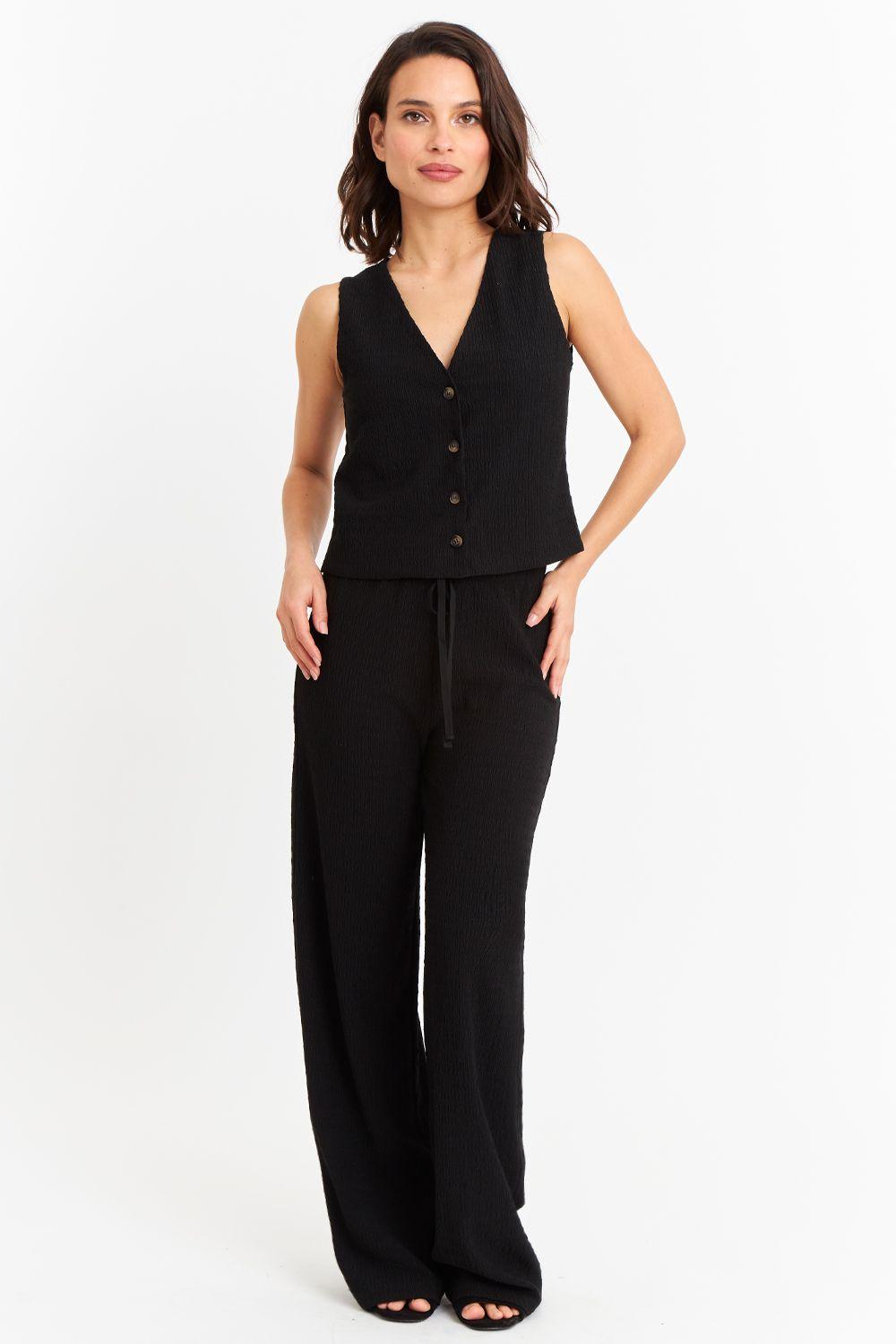 Gilet Tipo Crepé Negro Nicopoly-1