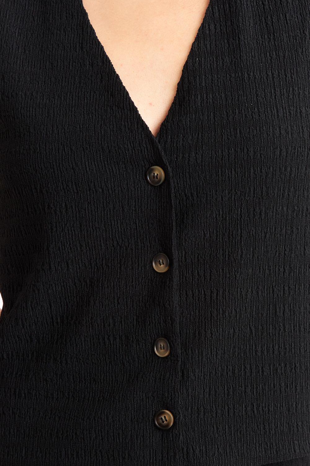 Gilet Tipo Crepé Negro Nicopoly-5
