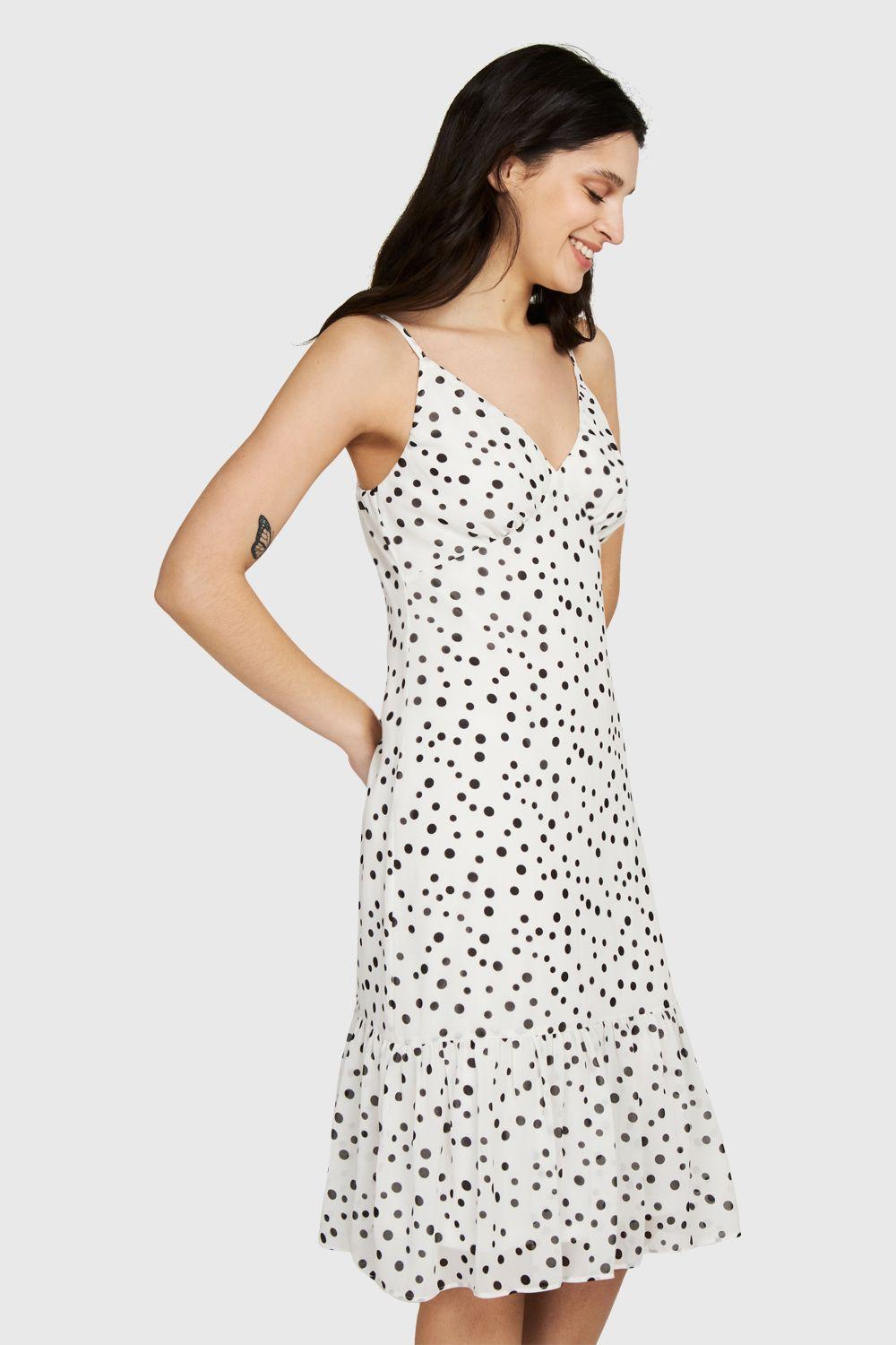Vestido Midi Lunares Blanco Nicopoly-2