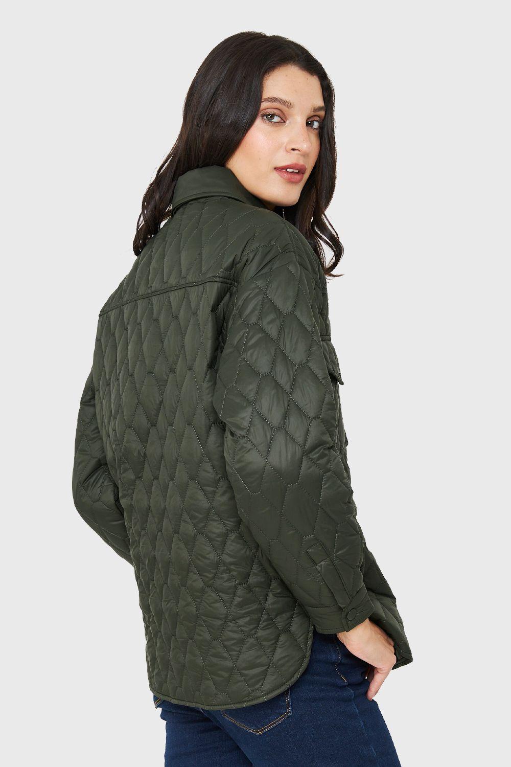 Chaqueta Quilt Tipo Camisera Oliva Nicopoly-3