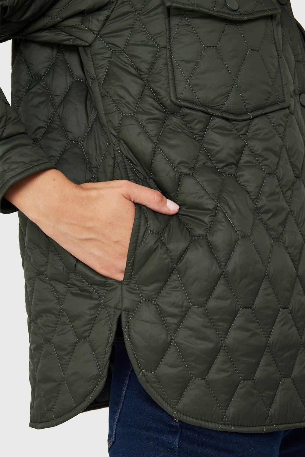 Chaqueta Quilt Tipo Camisera Oliva Nicopoly-5