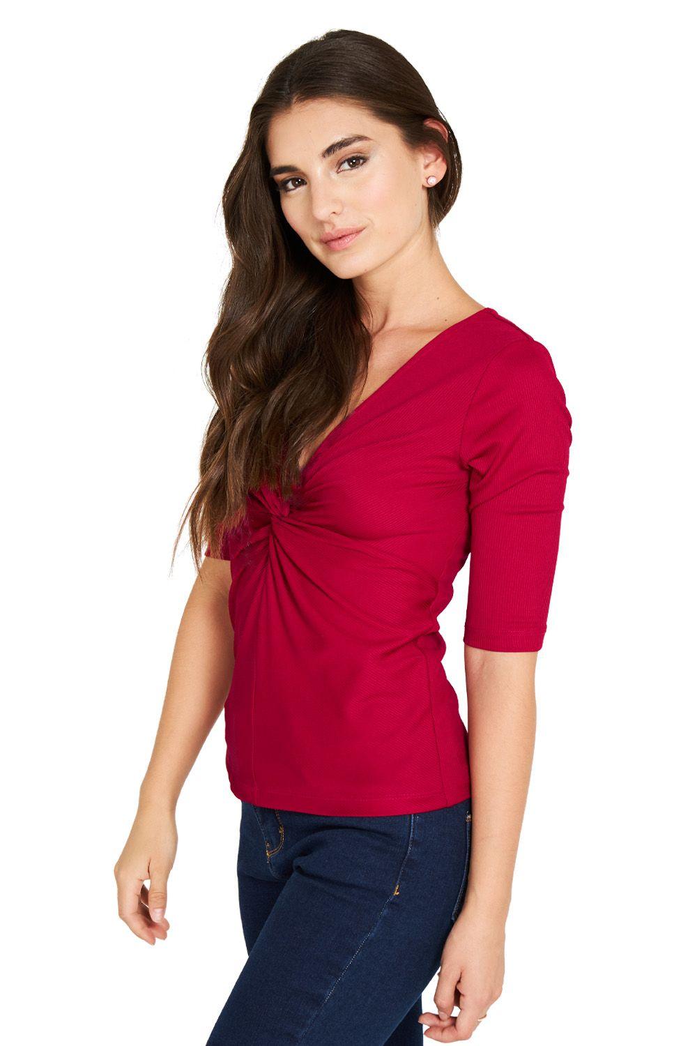 Polera Nudo Frontal Rojo Nicopoly-2