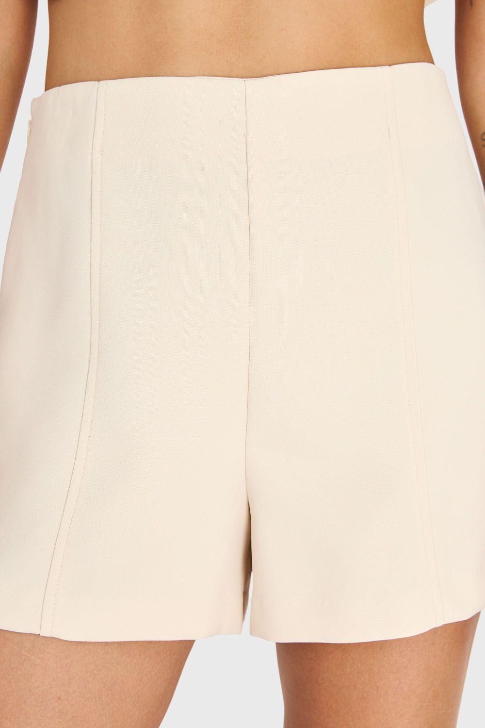 Short Básico Tiro Alto Beige Nicopoly-5