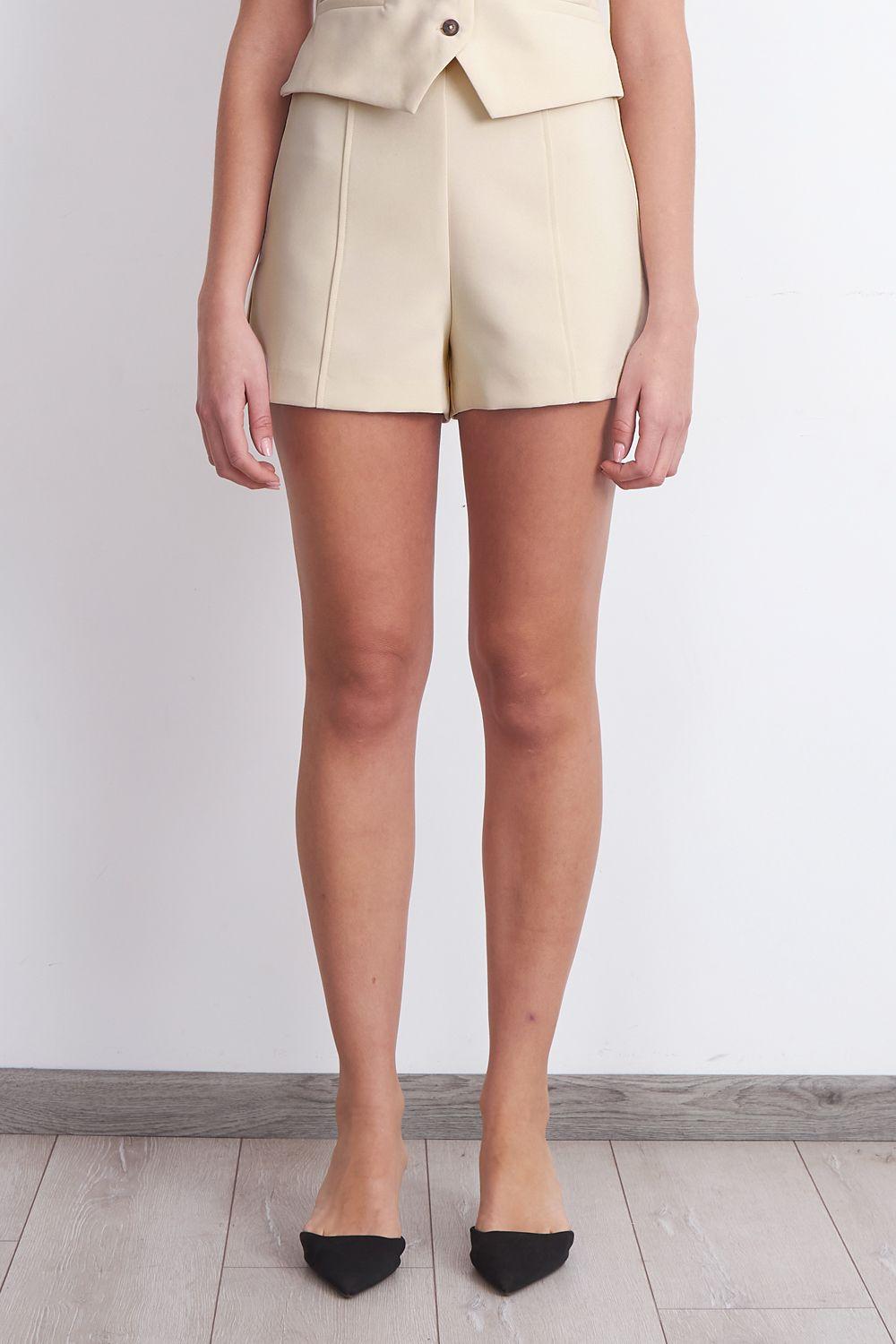 Short Básico Tiro Alto Beige Nicopoly-0