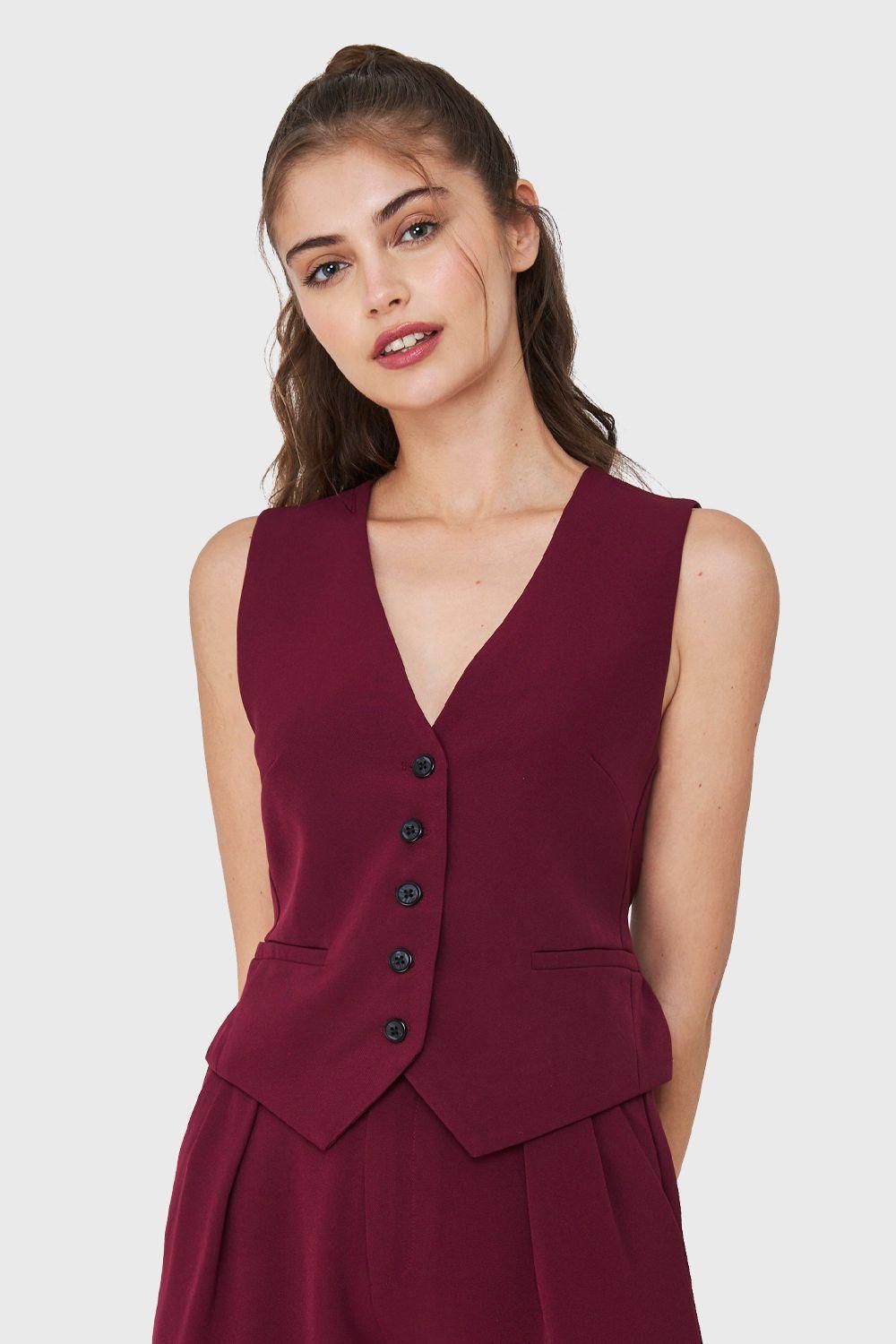 Chaleco Gilet Burdeos Nicopoly-4