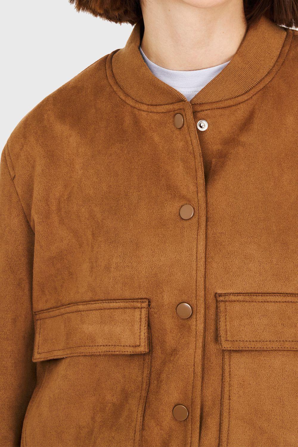Bomber Tipo Gamuza Camel Nicopoly-5