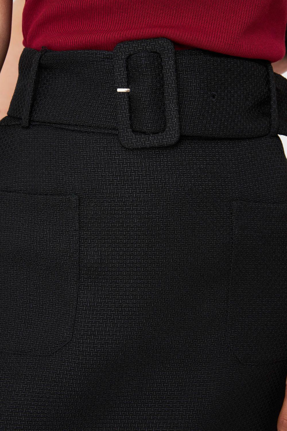 Mini Falda Cinturón Negro Nicopoly-5