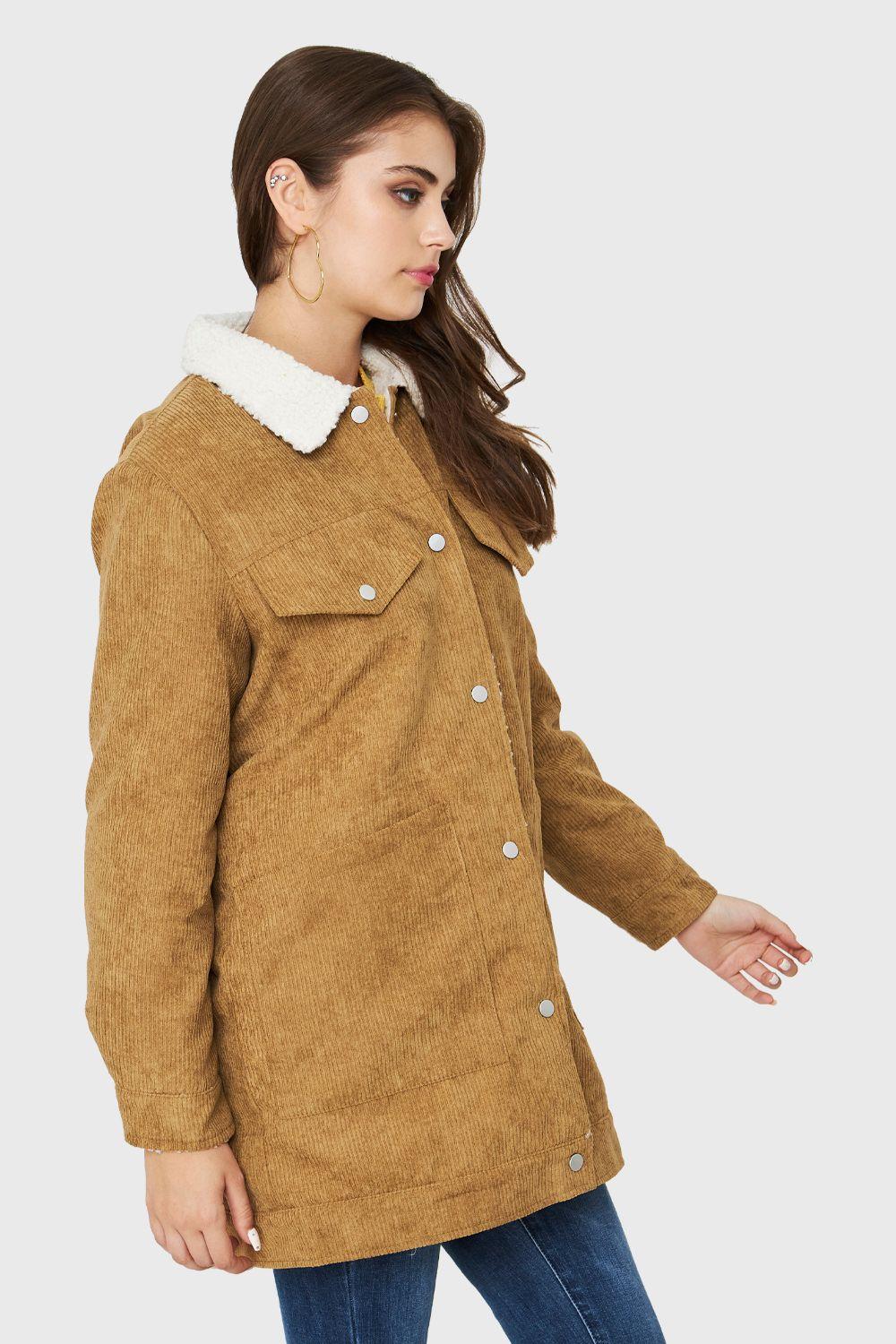 Chaqueta Tipo Cotelé Camel Nicopoly-2